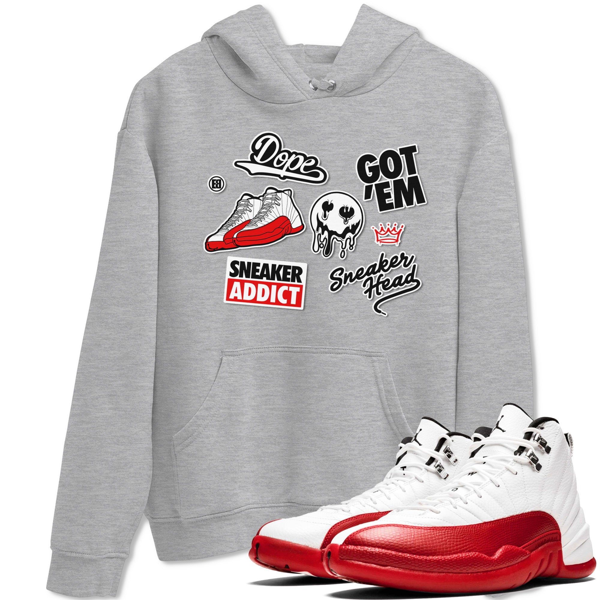 snkmatch Sticker snkmatch Tee - Air Jordan 12 Cherry