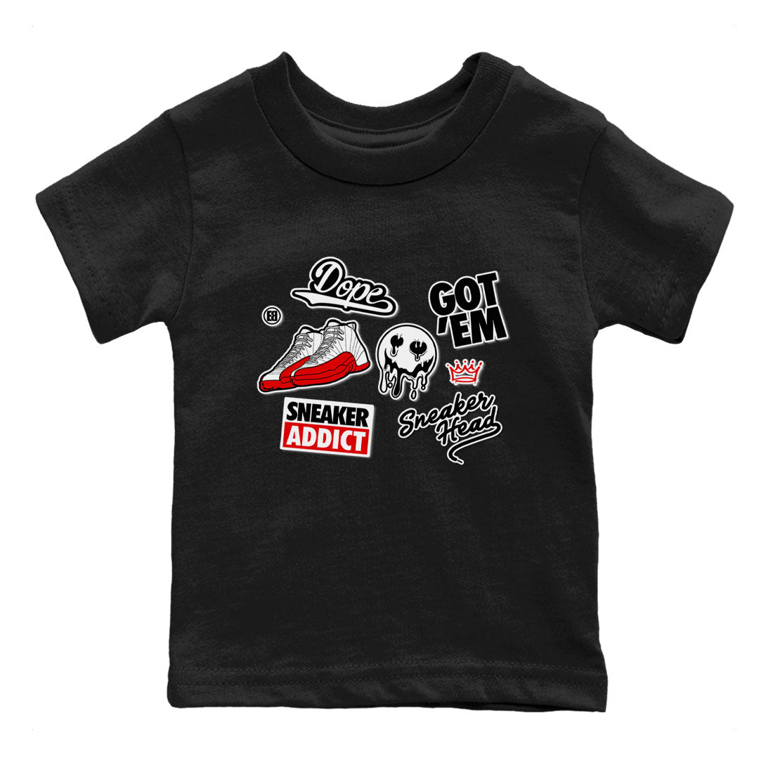 snkmatch Sticker snkmatch Tee Kids - Air Jordan 12 Cherry