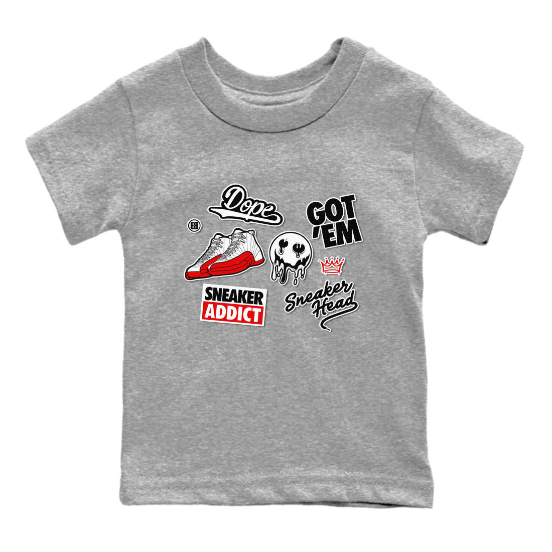 snkmatch Sticker snkmatch Tee Kids - Air Jordan 12 Cherry