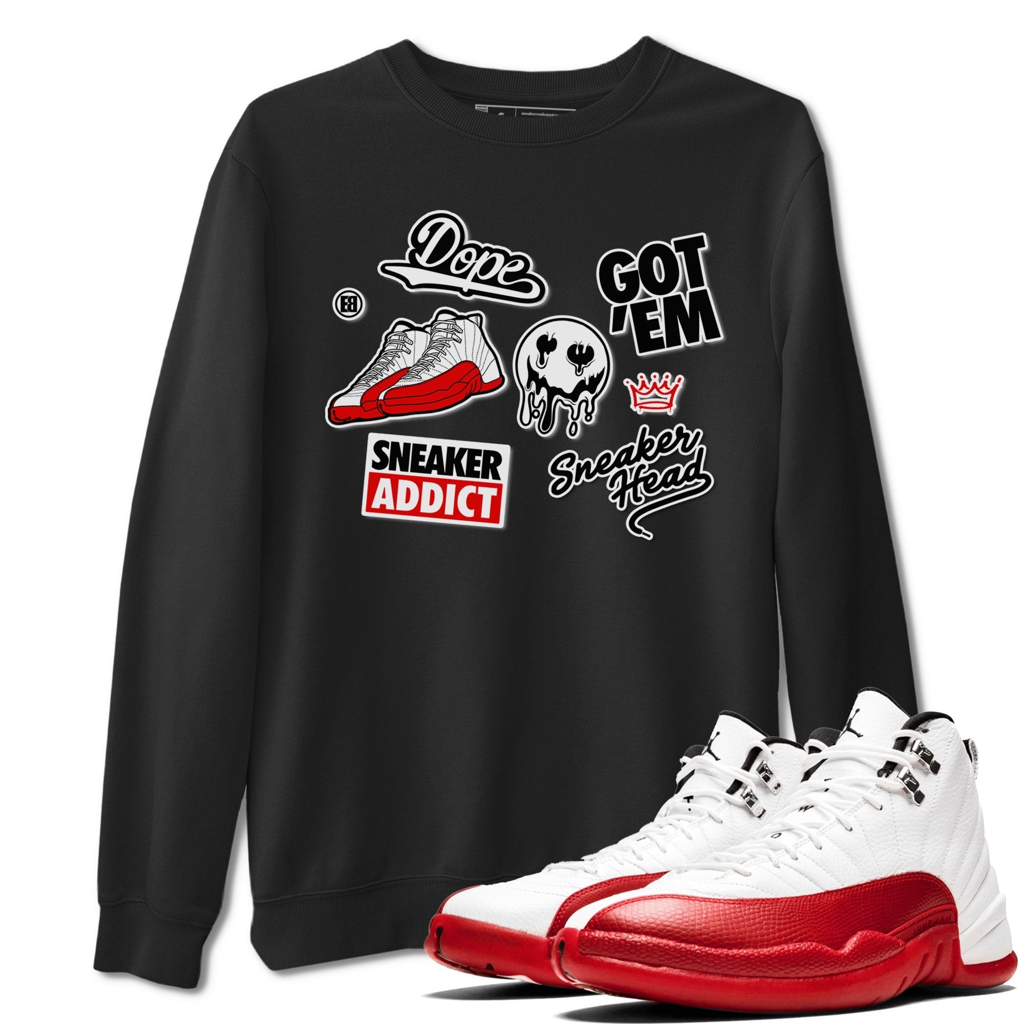 snkmatch Sticker snkmatch Tee - Air Jordan 12 Cherry