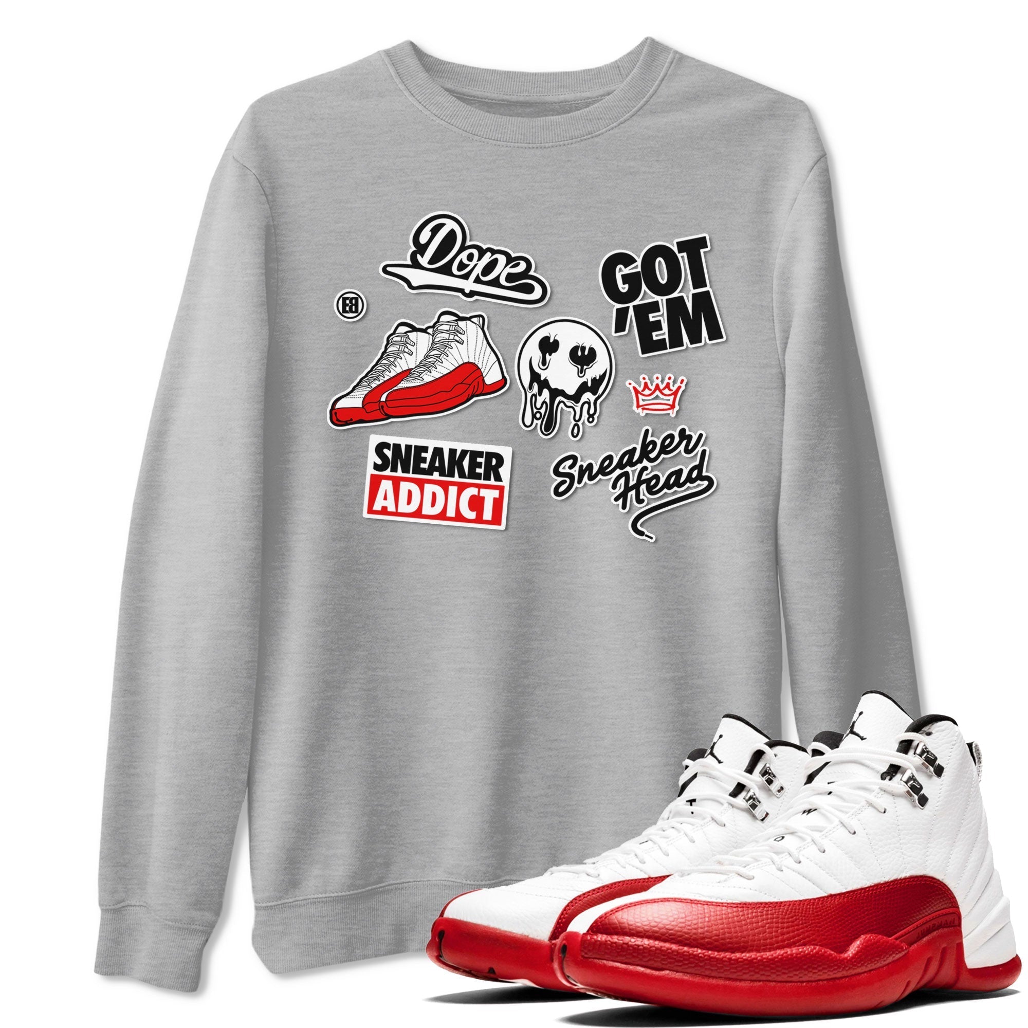 snkmatch Sticker snkmatch Tee - Air Jordan 12 Cherry