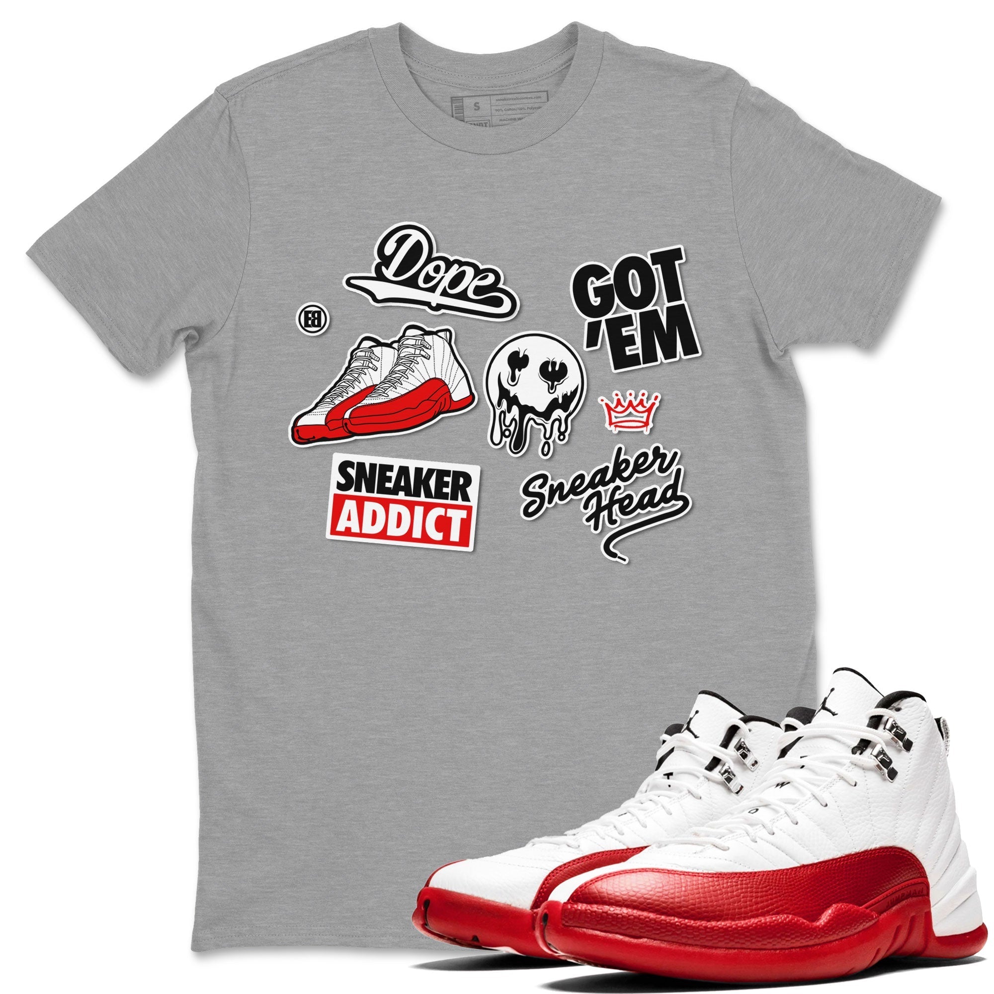 snkmatch Sticker snkmatch Tee - Air Jordan 12 Cherry