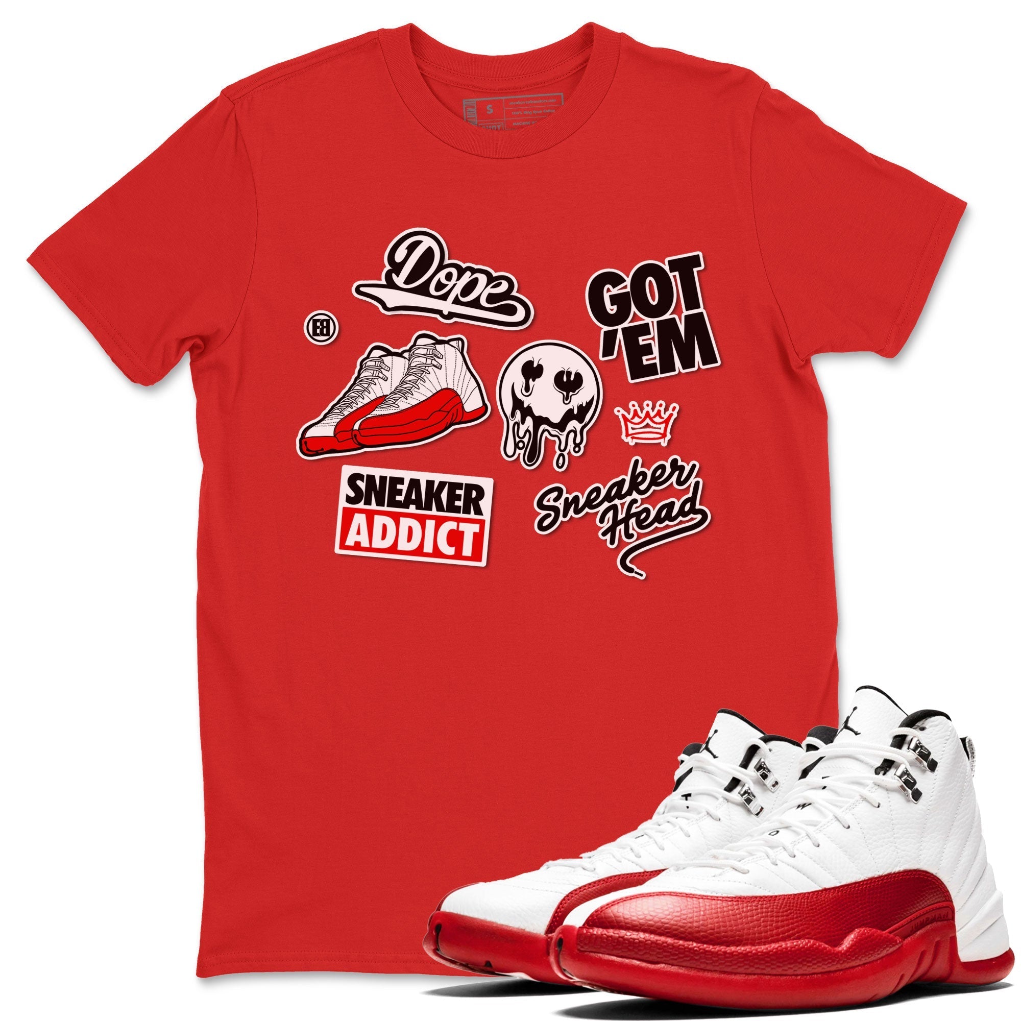 snkmatch Sticker snkmatch Tee - Air Jordan 12 Cherry