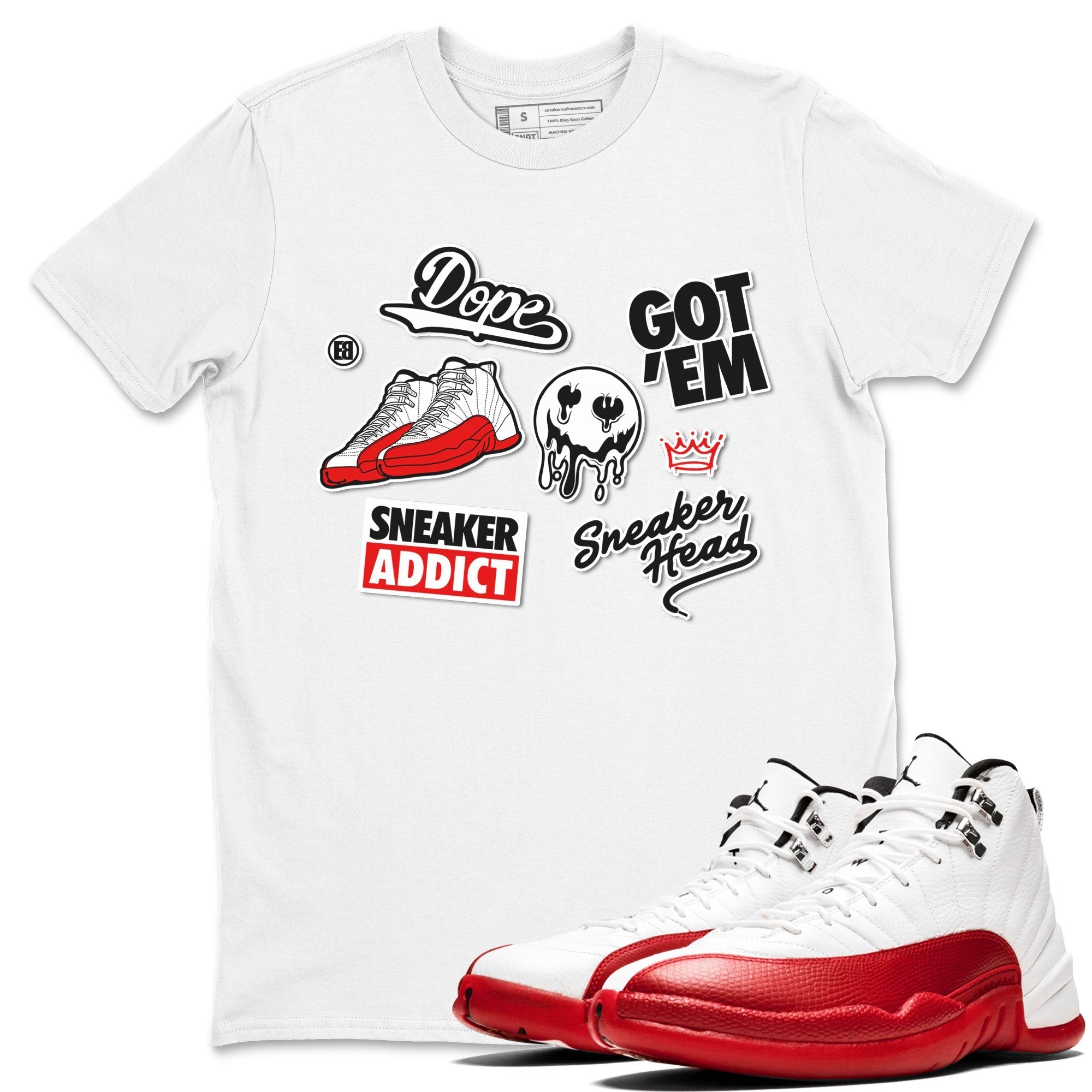 snkmatch Sticker snkmatch Tee - Air Jordan 12 Cherry