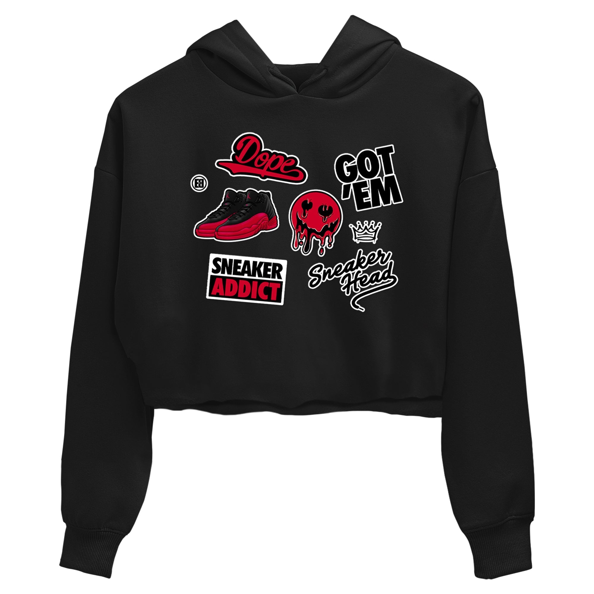 snkmatch Sticker snkmatch Women's Top - Air Jordan 12 Flu Game