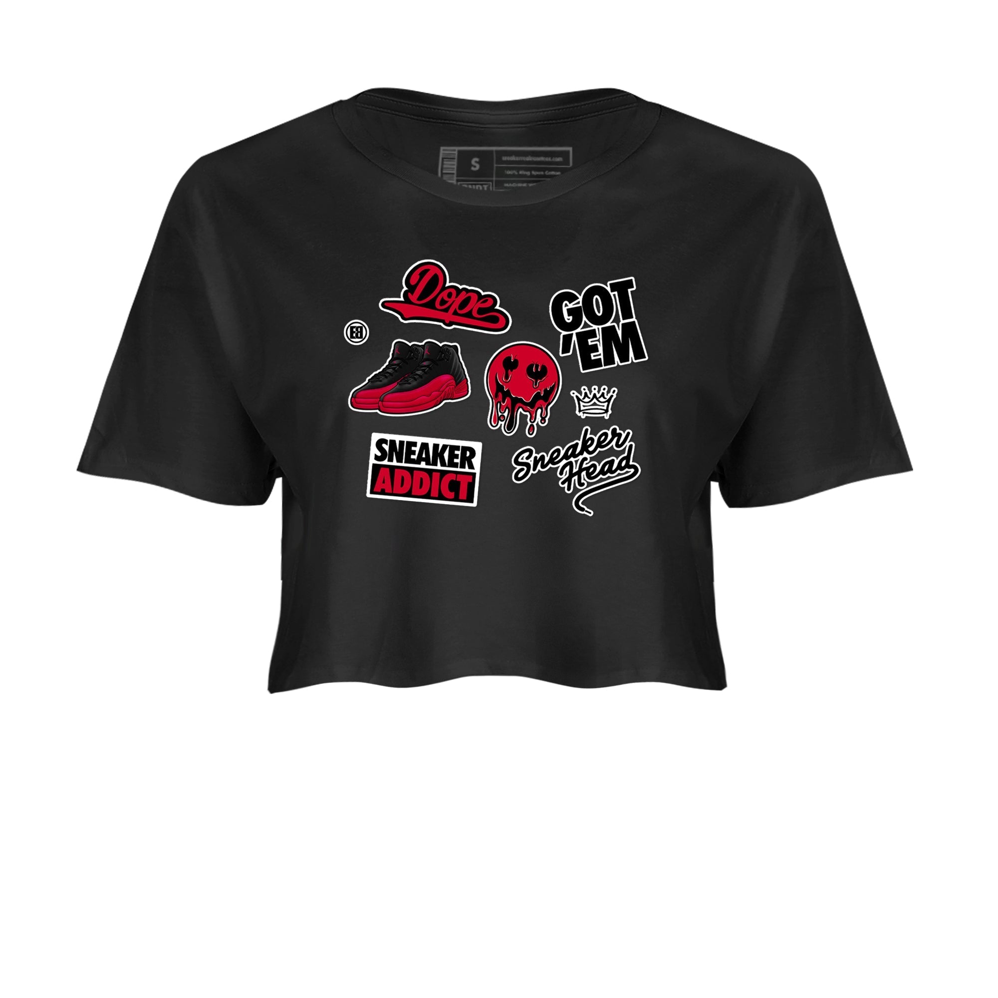 snkmatch Sticker snkmatch Women's Top - Air Jordan 12 Flu Game