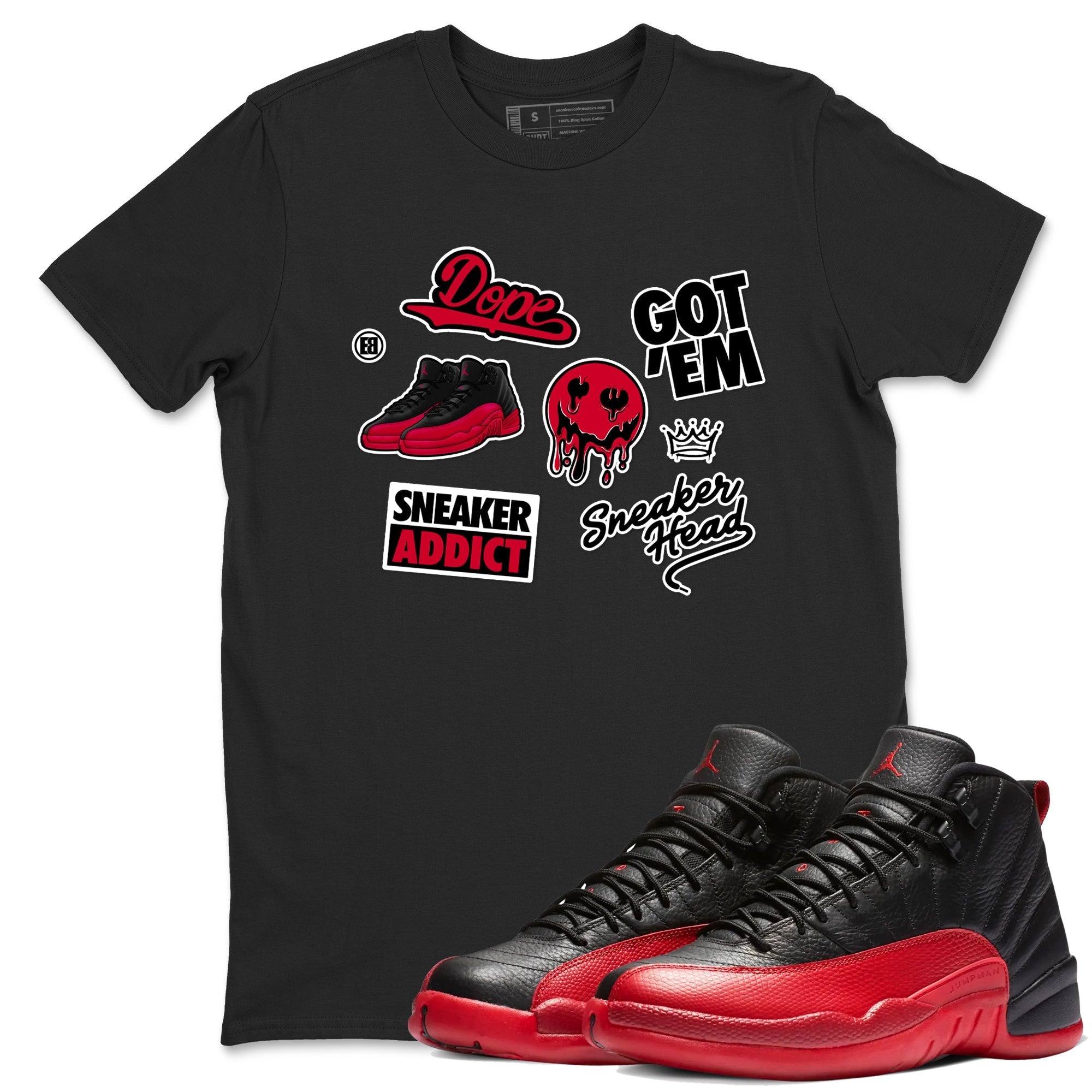 snkmatch Sticker snkmatch Tees - Air Jordan 12 Flu Game