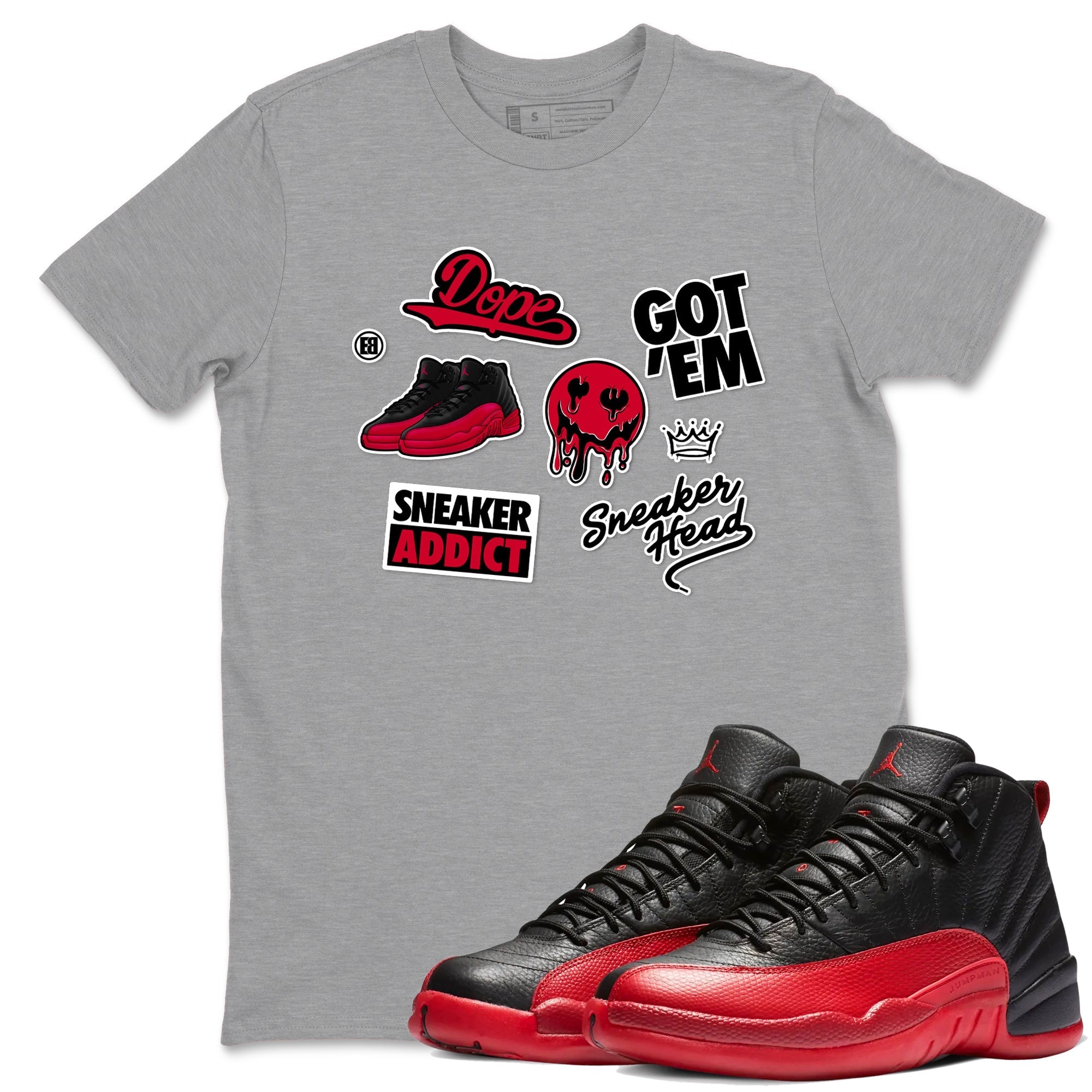 snkmatch Sticker snkmatch Tees - Air Jordan 12 Flu Game