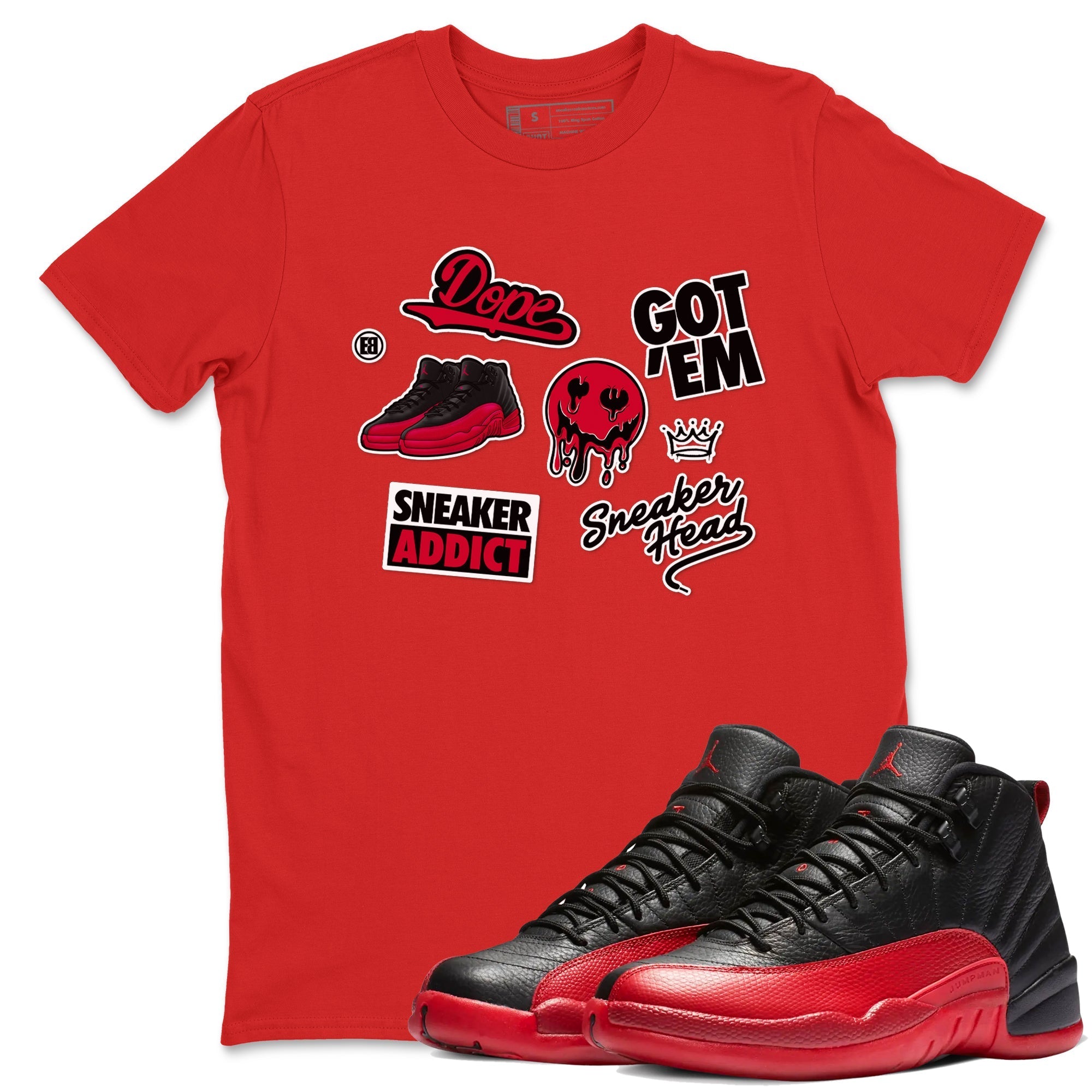 snkmatch Sticker snkmatch Tees - Air Jordan 12 Flu Game