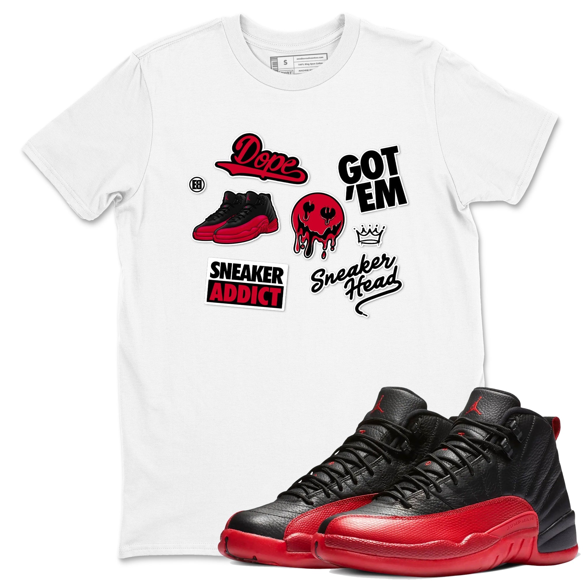 snkmatch Sticker snkmatch Tees - Air Jordan 12 Flu Game