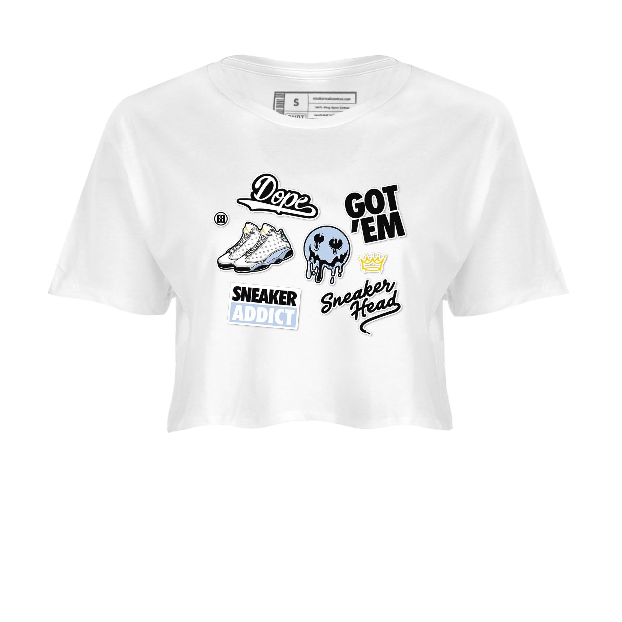snkmatch Sticker snkmatch Women's Top - Air Jordan 13 Blue Grey