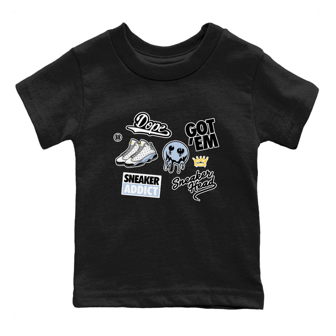snkmatch Sticker snkmatch Tees Kids - Air Jordan 13 Blue Grey