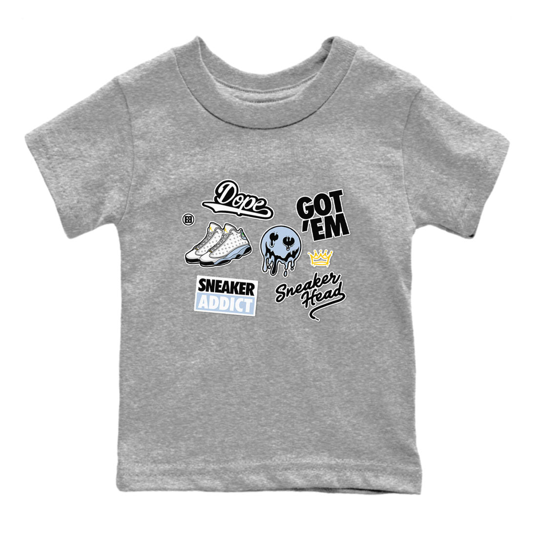 snkmatch Sticker snkmatch Tees Kids - Air Jordan 13 Blue Grey