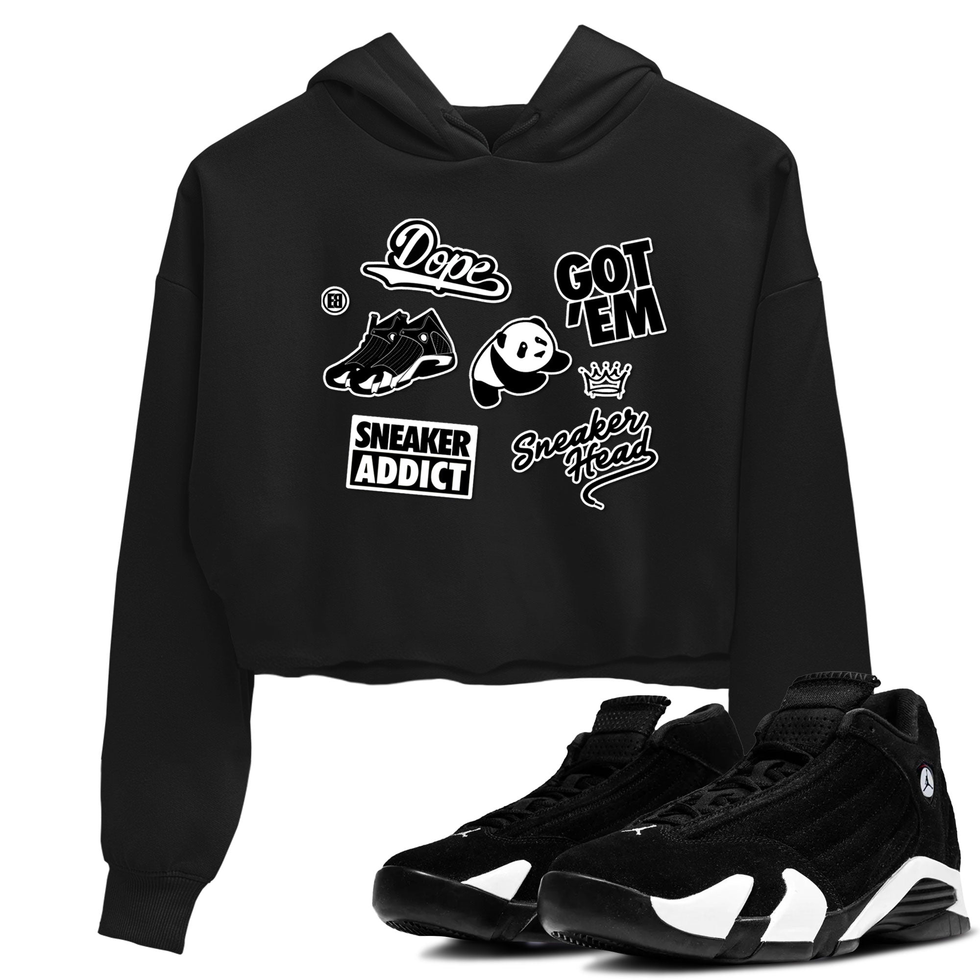 snkmatch Sticker snkmatch Women's Top - Air Jordan 14 Panda