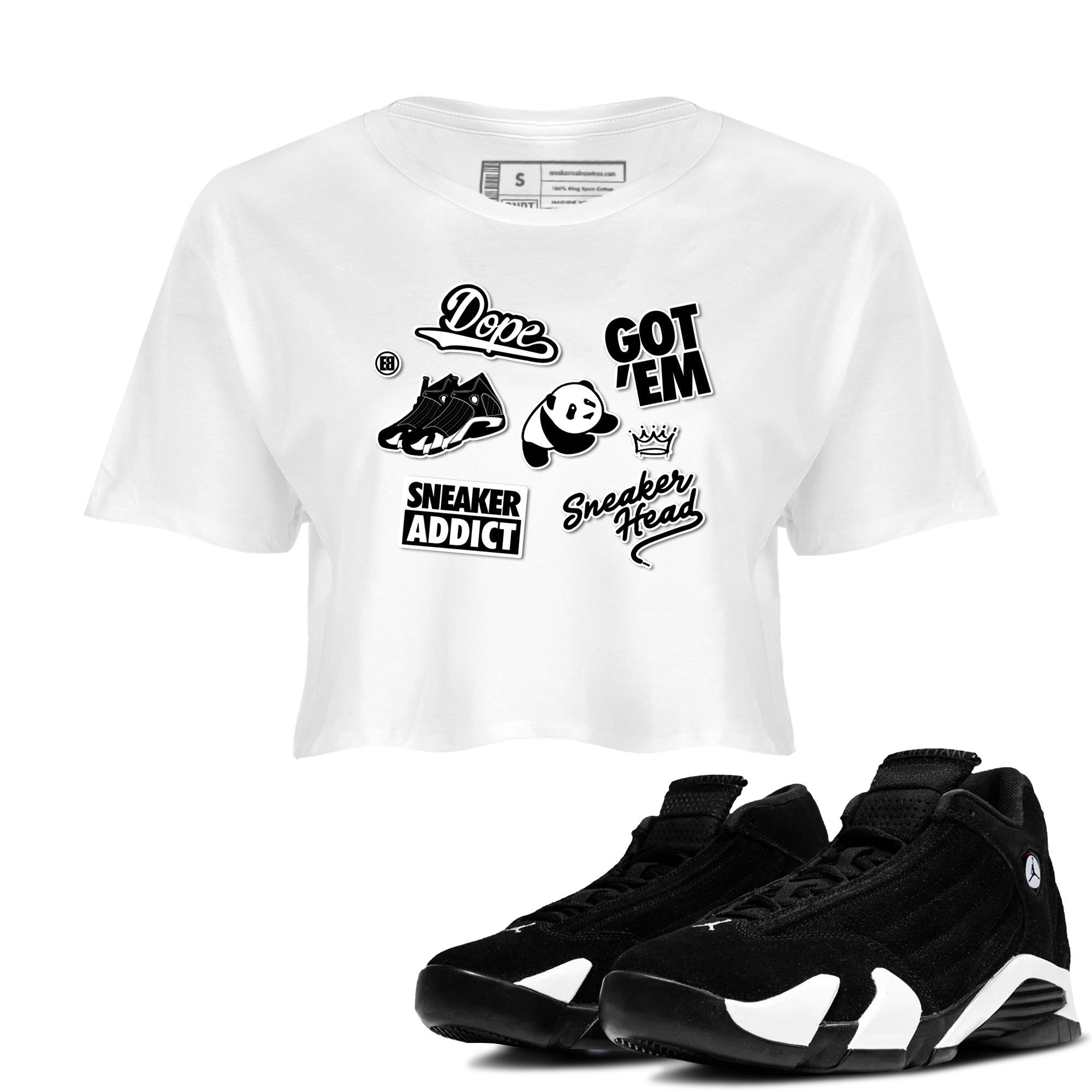 snkmatch Sticker snkmatch Women's Top - Air Jordan 14 Panda