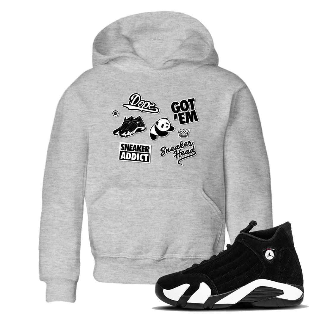snkmatch Sticker snkmatch Tees Kids - Air Jordan 14 Panda