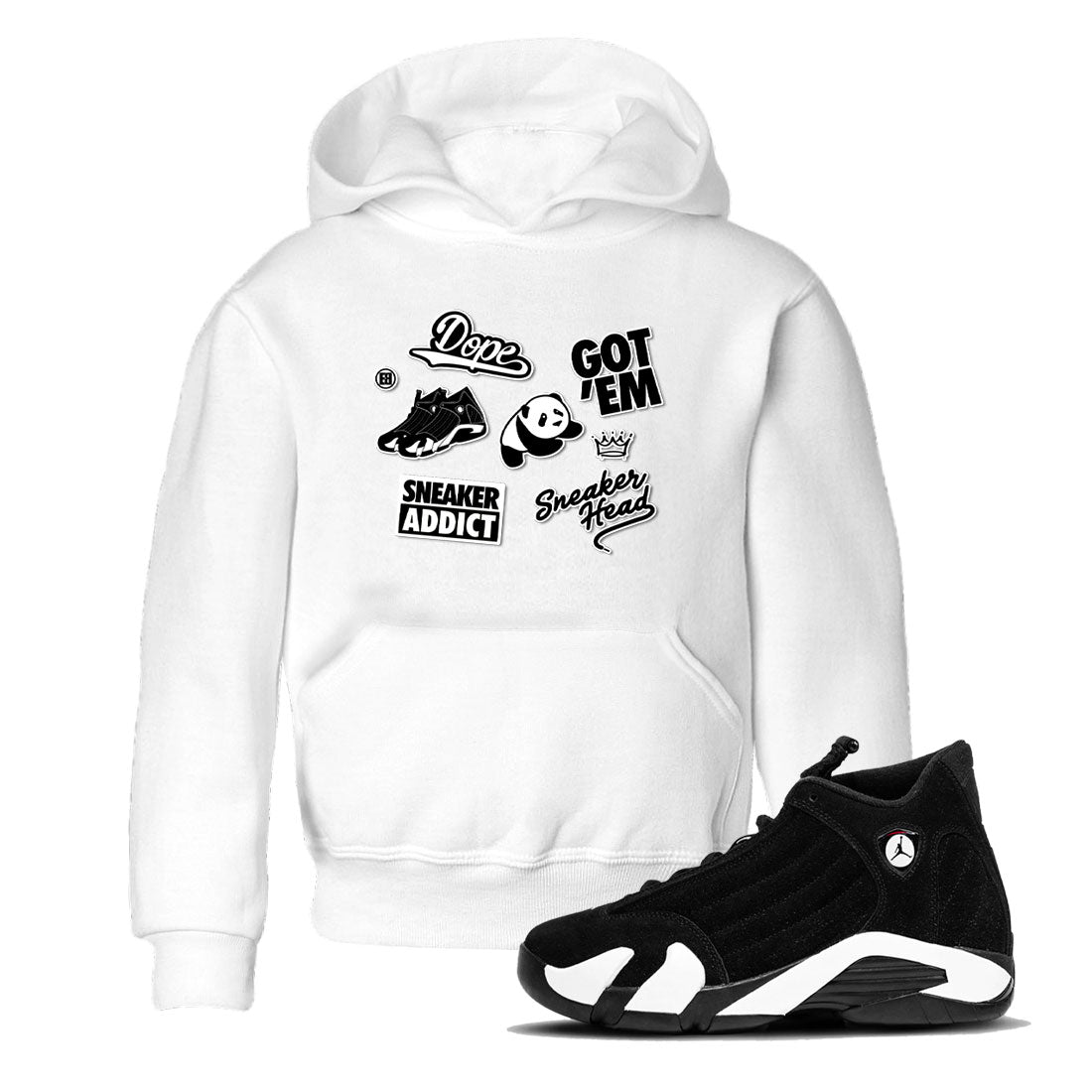 snkmatch Sticker snkmatch Tees Kids - Air Jordan 14 Panda