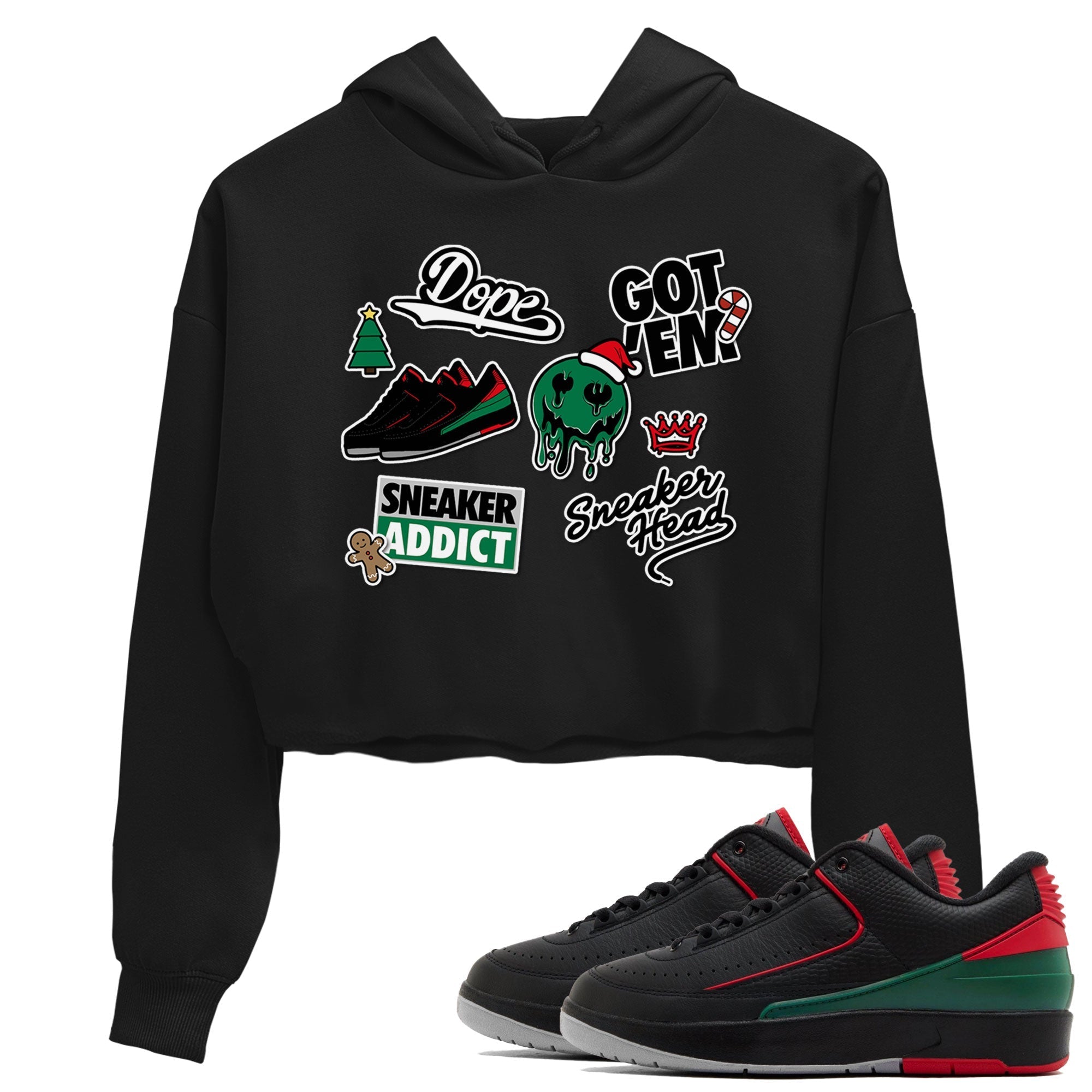 snkmatch Sticker snkmatch Women's Top - Air Jordan 2 Christmas