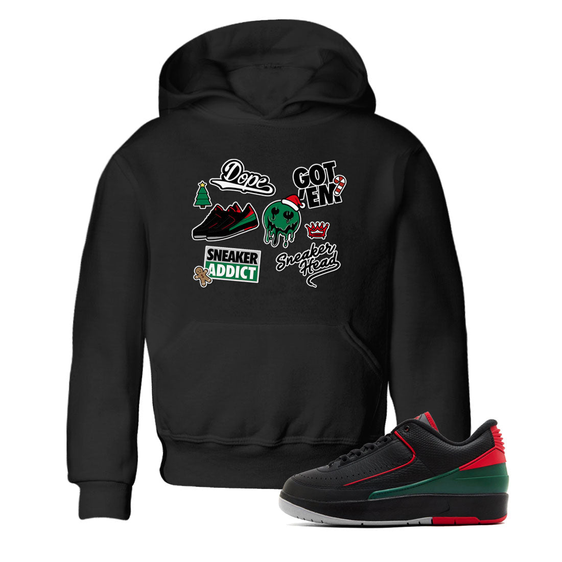 snkmatch Sticker snkmatch Tee Kids - Air Jordan 2 Christmas