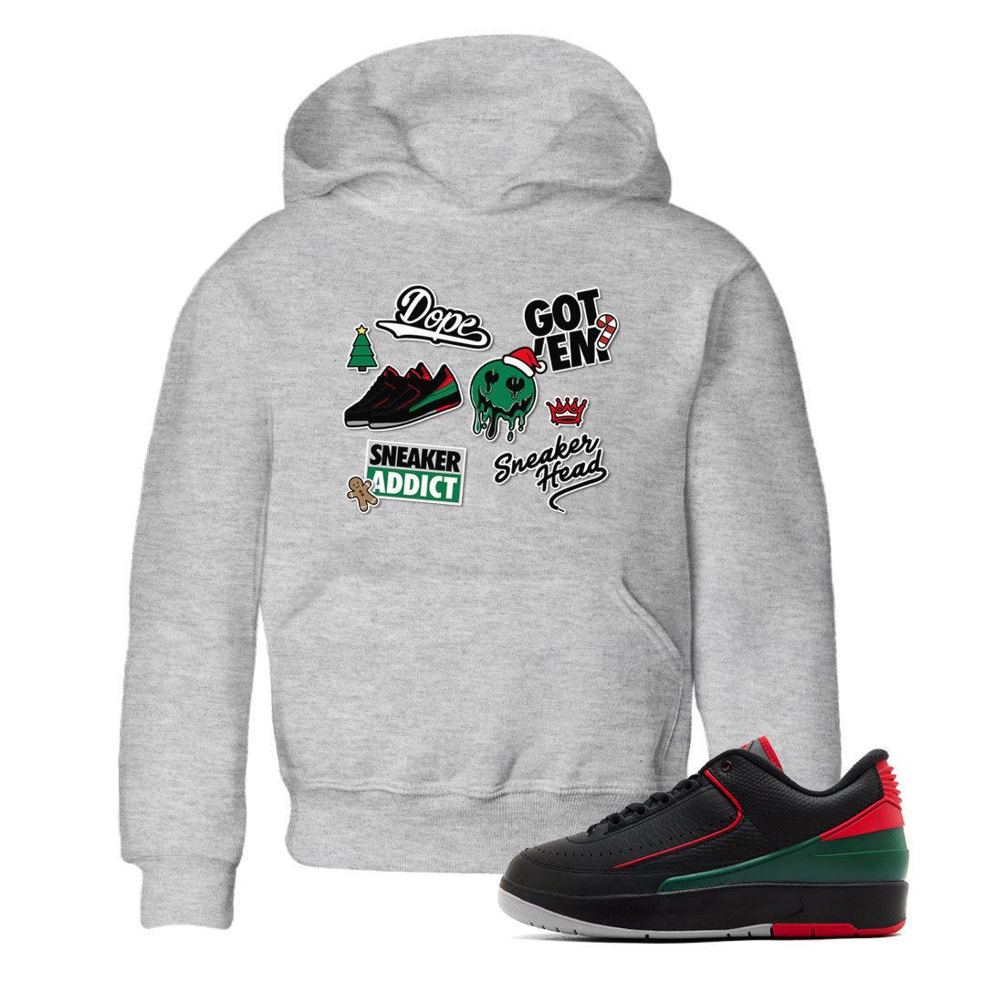 snkmatch Sticker snkmatch Tee Kids - Air Jordan 2 Christmas
