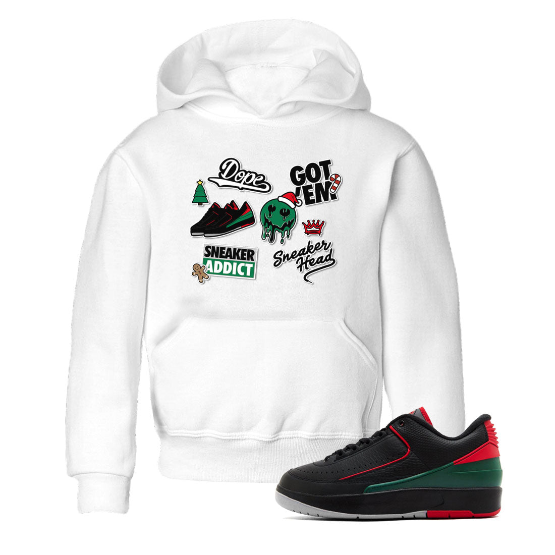 snkmatch Sticker snkmatch Tee Kids - Air Jordan 2 Christmas