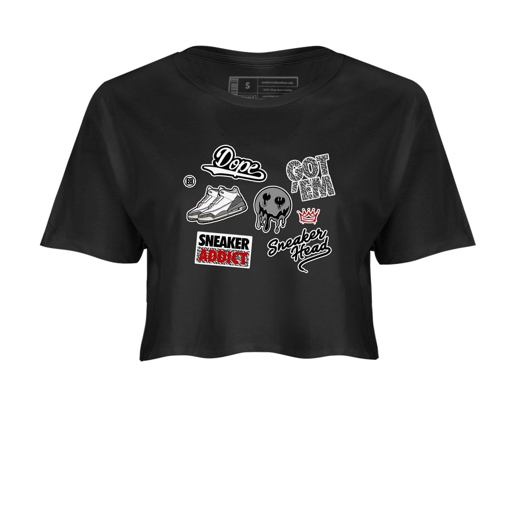 snkmatch Sticker snkmatch Women's Top - Air Jordan 3 Cement Grey