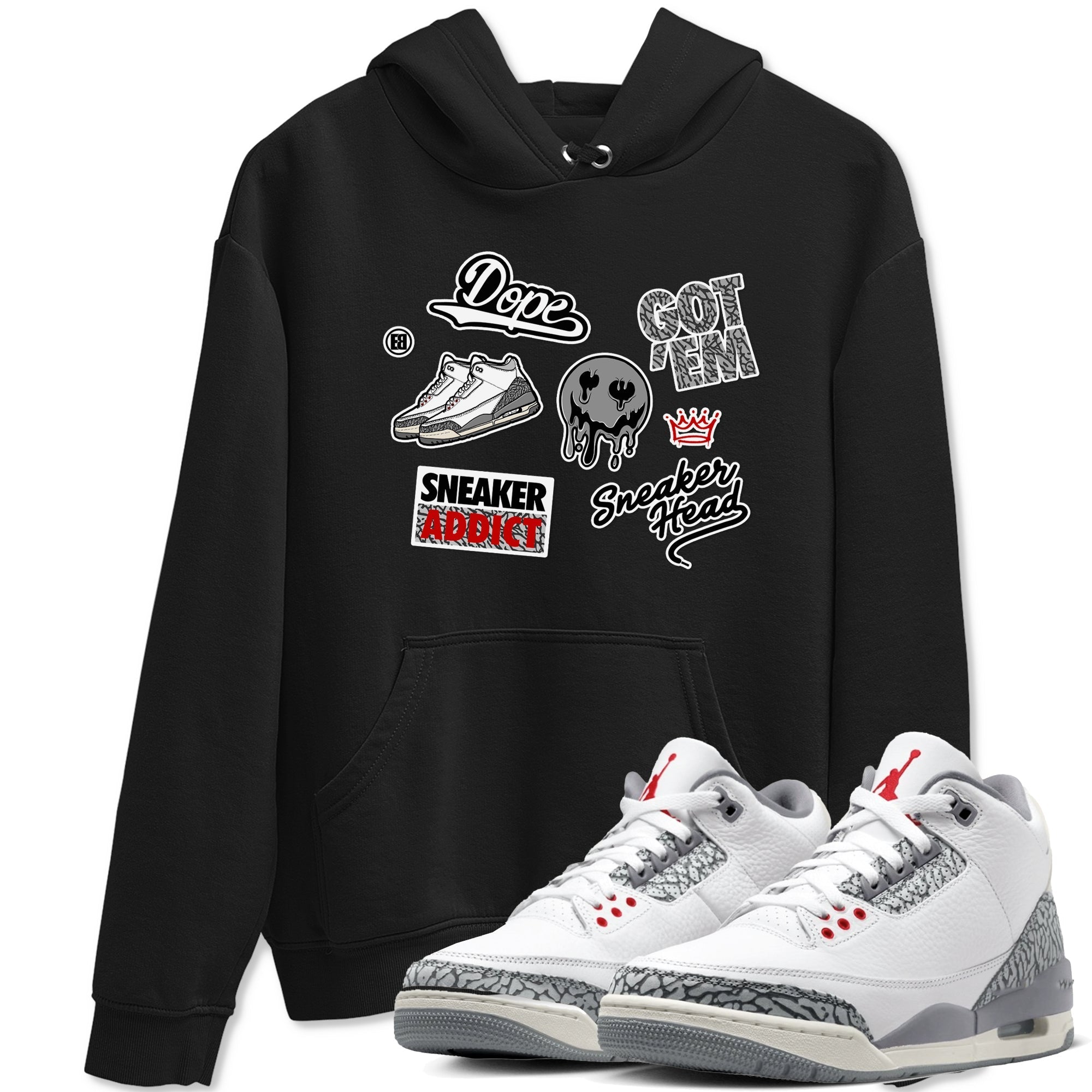 snkmatch Sticker snkmatch Tees - Air Jordan 3 Cement Grey