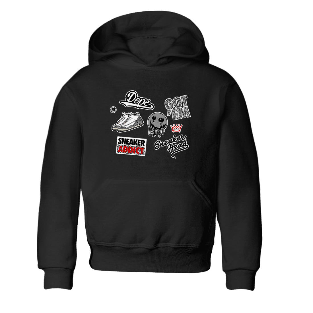 snkmatch Sticker snkmatch Tees Kids - Air Jordan 3 Cement Grey