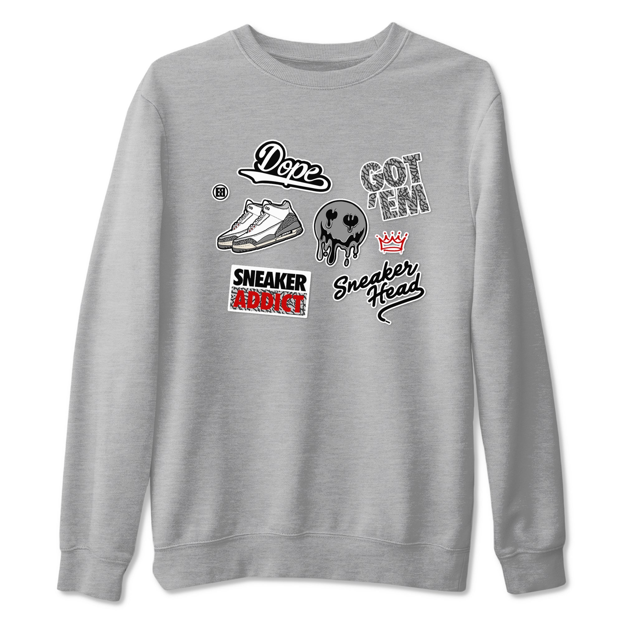 snkmatch Sticker snkmatch Tees - Air Jordan 3 Cement Grey