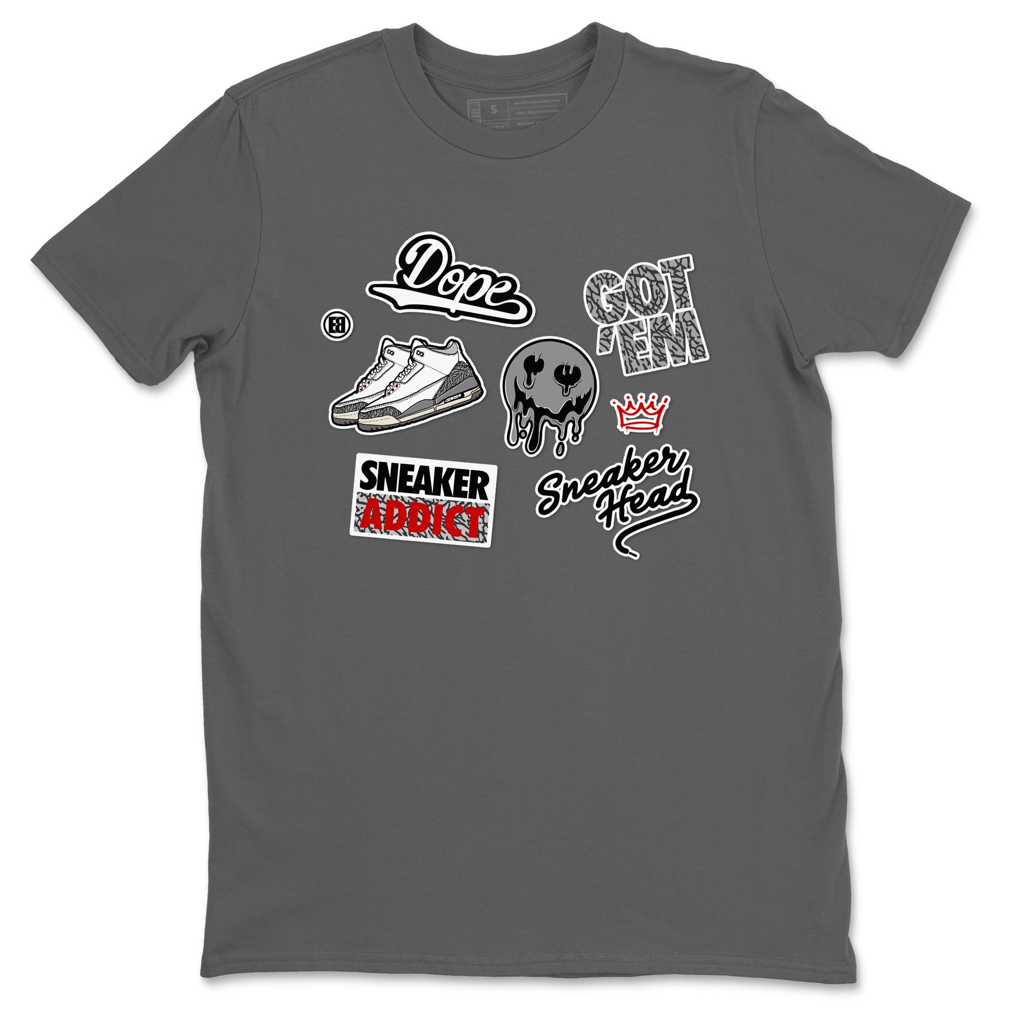 snkmatch Sticker snkmatch Tees - Air Jordan 3 Cement Grey