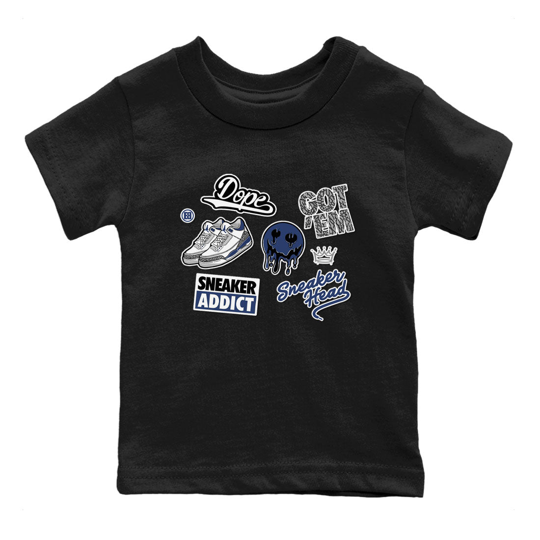 snkmatch Sticker snkmatch Tees Kids - Air Jordan 3 Midnight Navy 2023