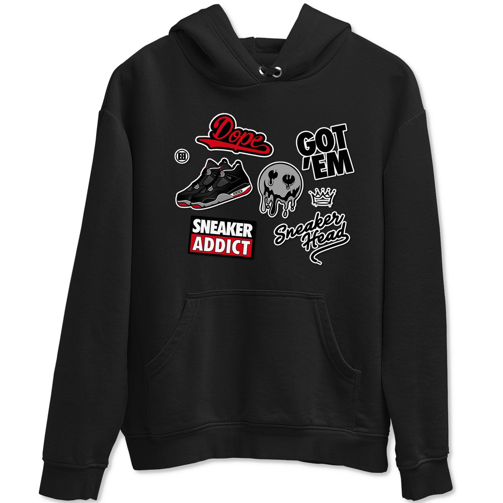 snkmatch Sticker snkmatch Tees - Air Jordan 4 Bred Reimagined