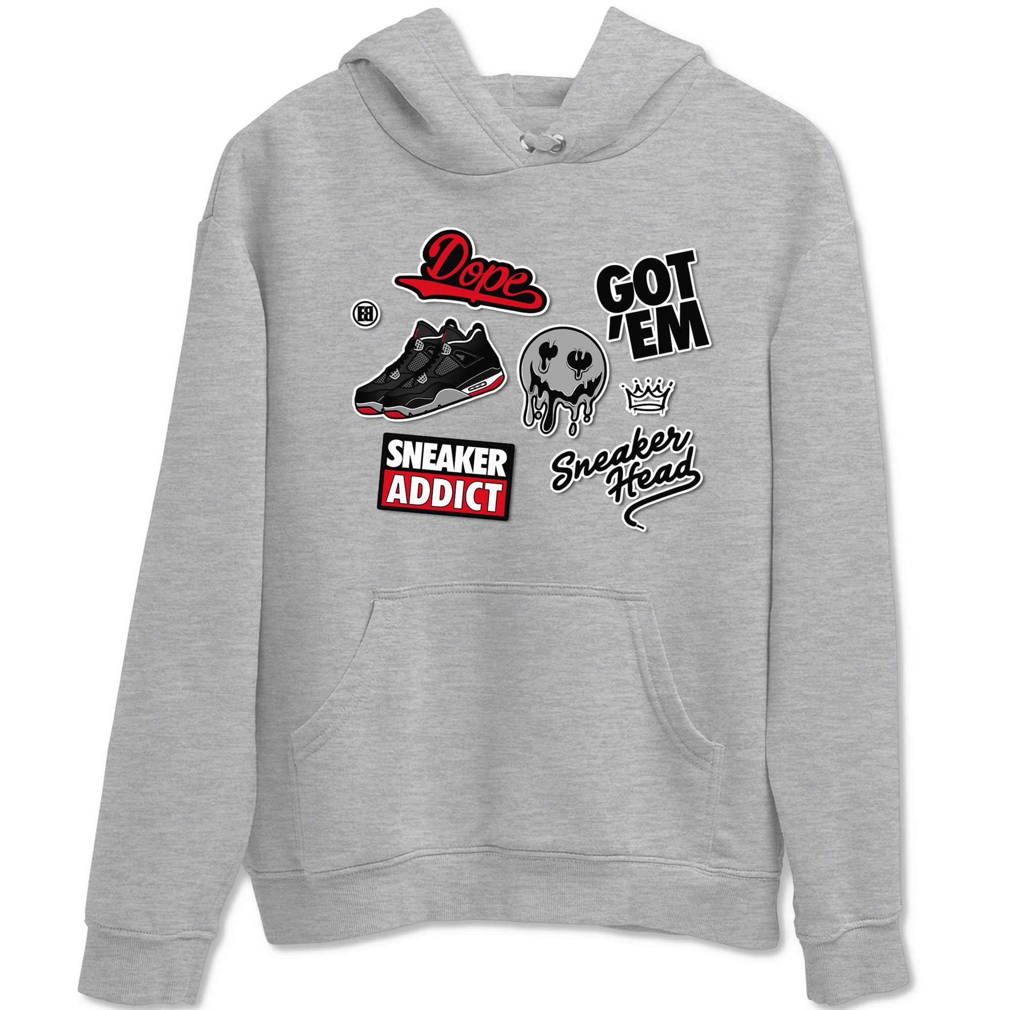 snkmatch Sticker snkmatch Tees - Air Jordan 4 Bred Reimagined