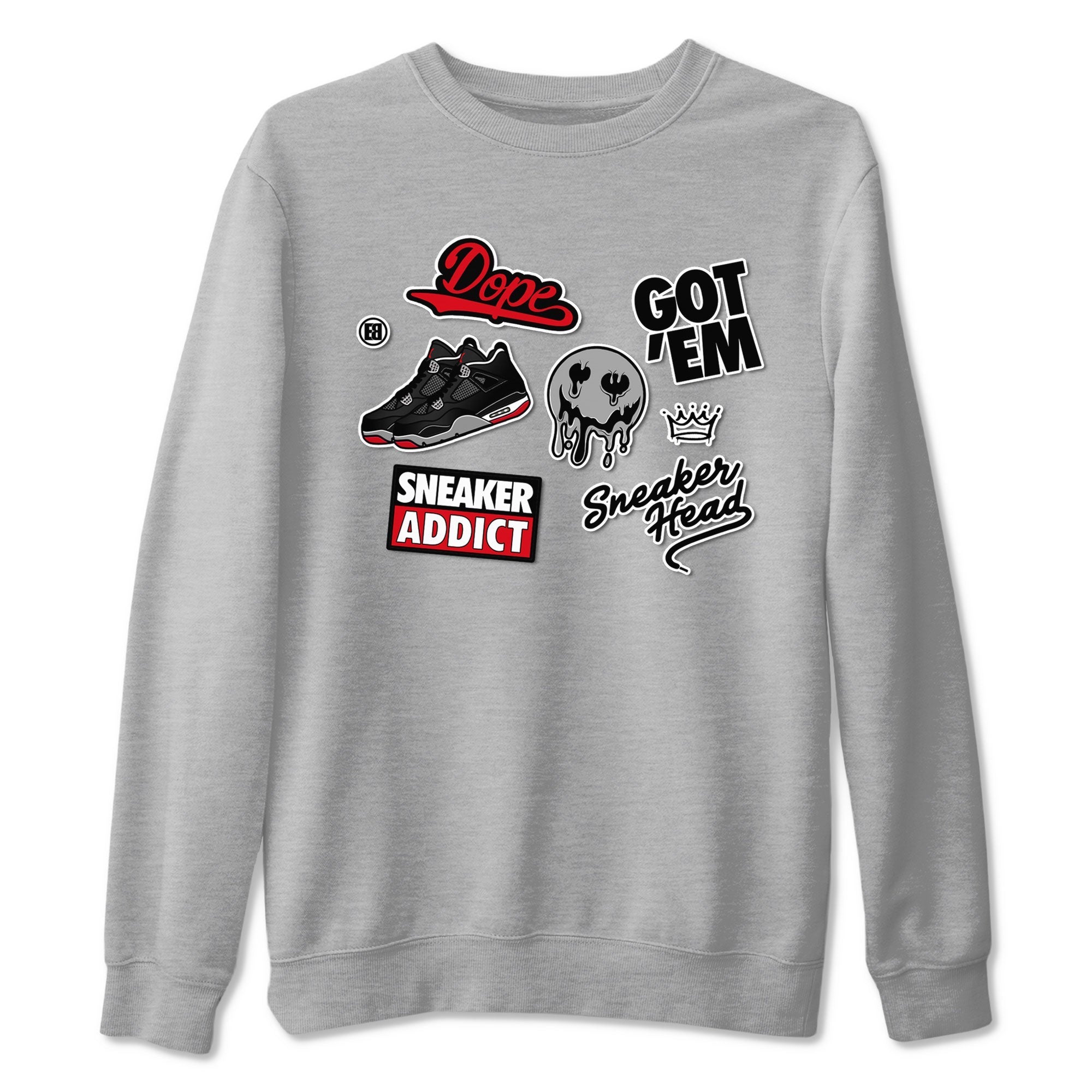 snkmatch Sticker snkmatch Tees - Air Jordan 4 Bred Reimagined