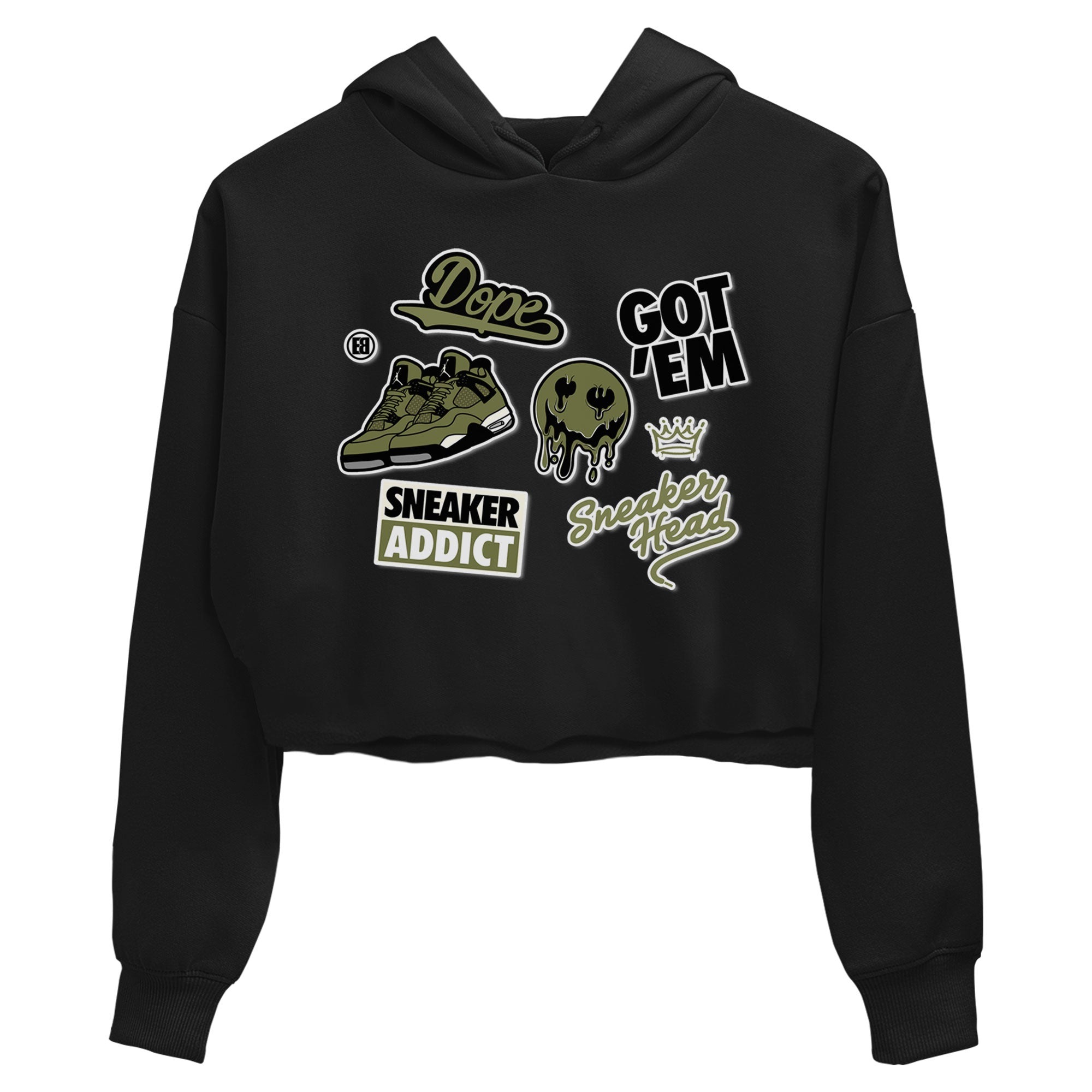 snkmatch Sticker snkmatch Women's Top - Air Jordan 4 Medium Olive