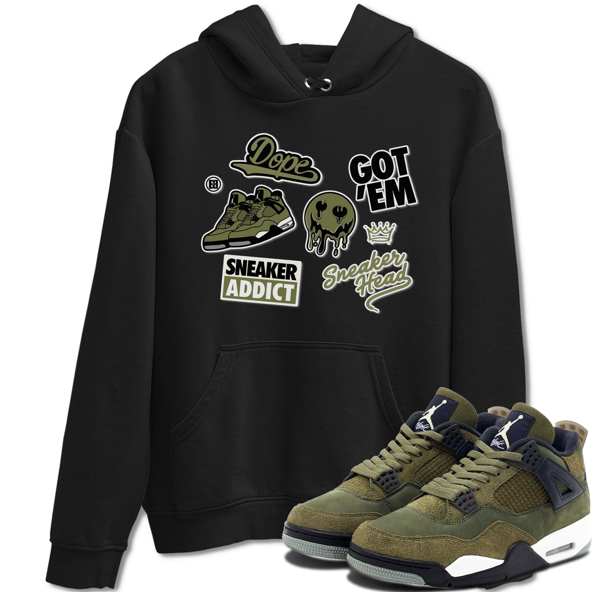 snkmatch Sticker snkmatch Tee - Air Jordan 4 Medium Olive