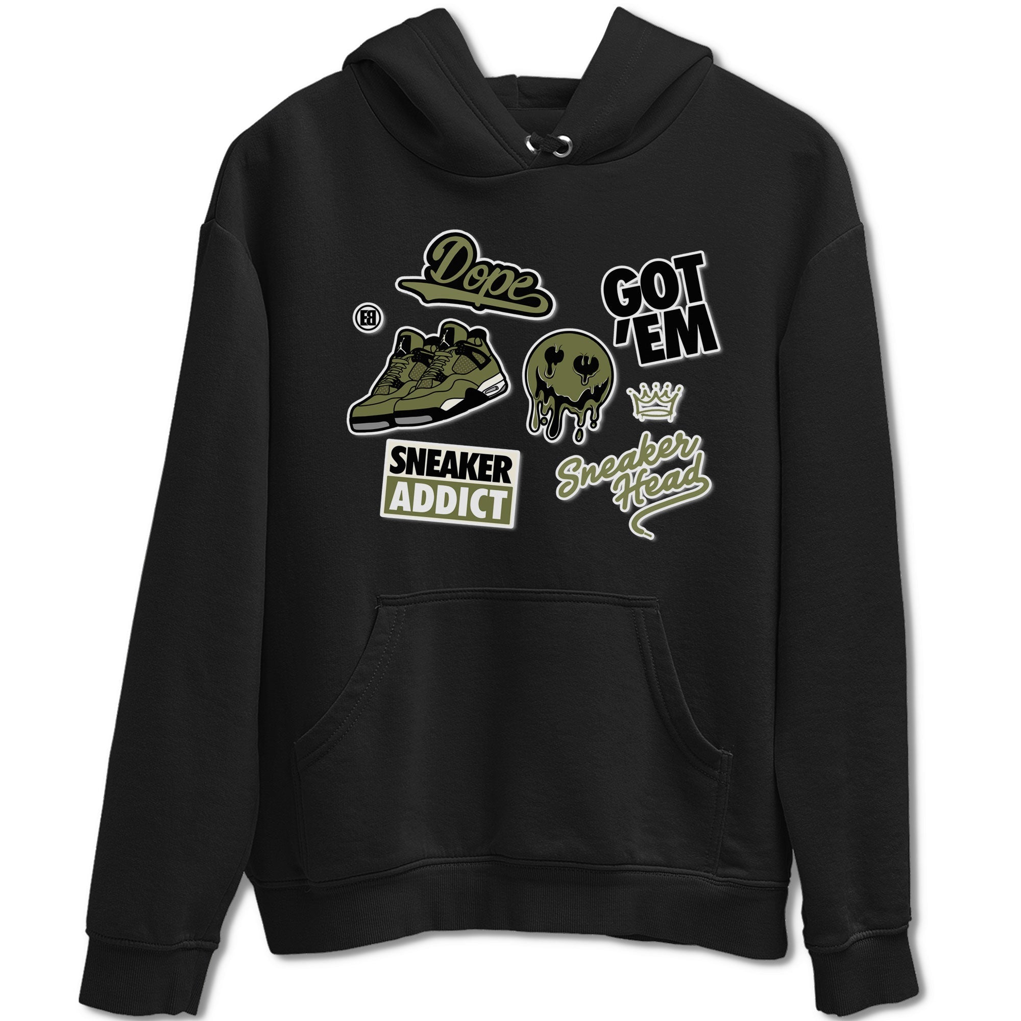 snkmatch Sticker snkmatch Tee - Air Jordan 4 Medium Olive