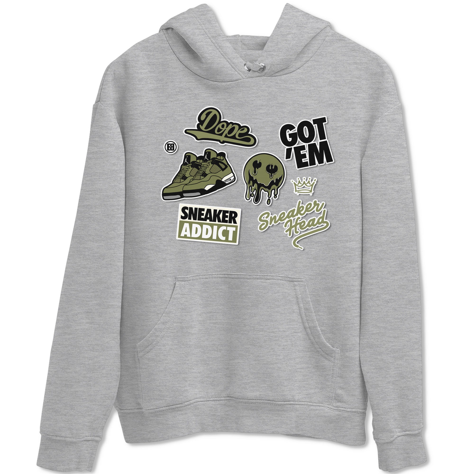 snkmatch Sticker snkmatch Tee - Air Jordan 4 Medium Olive