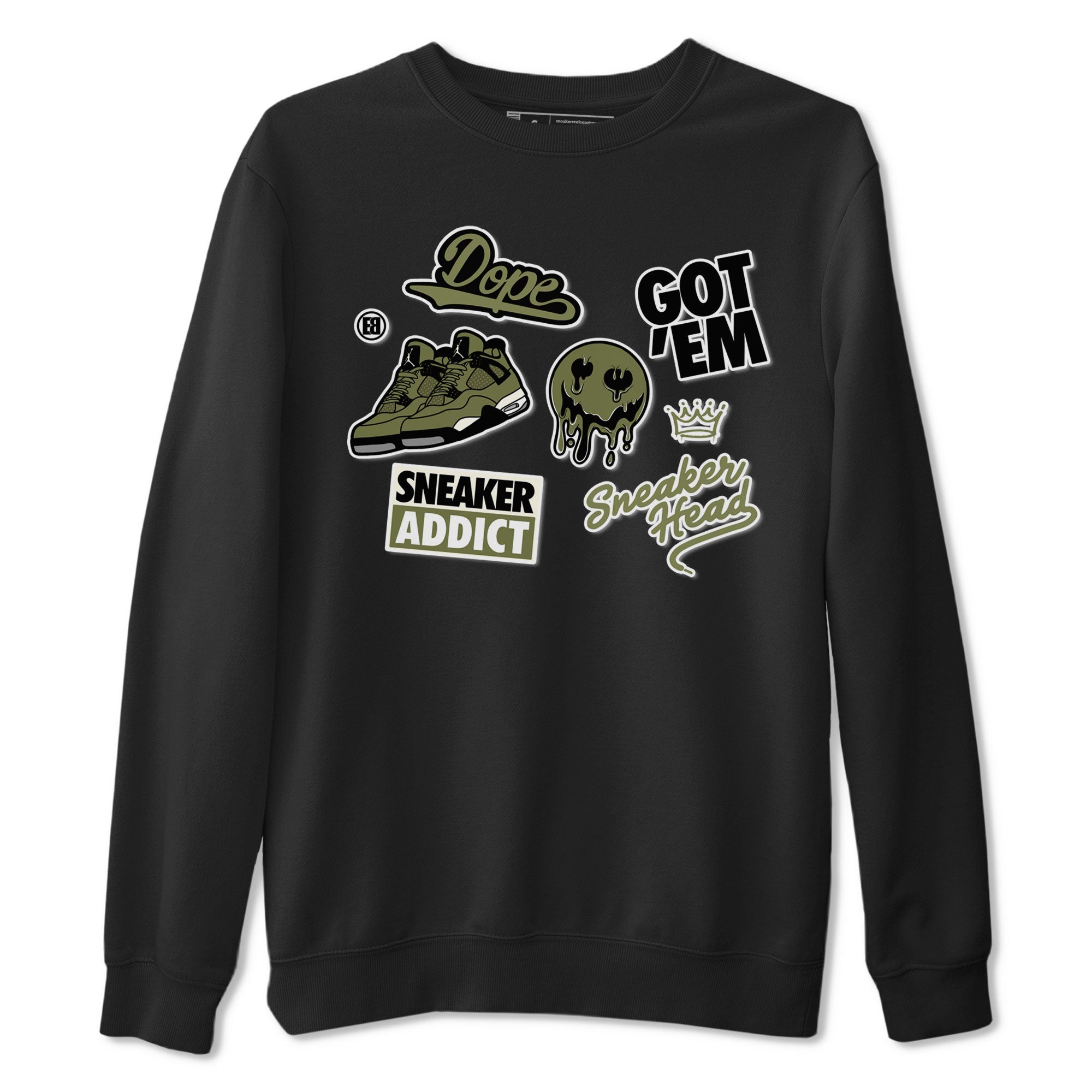 snkmatch Sticker snkmatch Tee - Air Jordan 4 Medium Olive