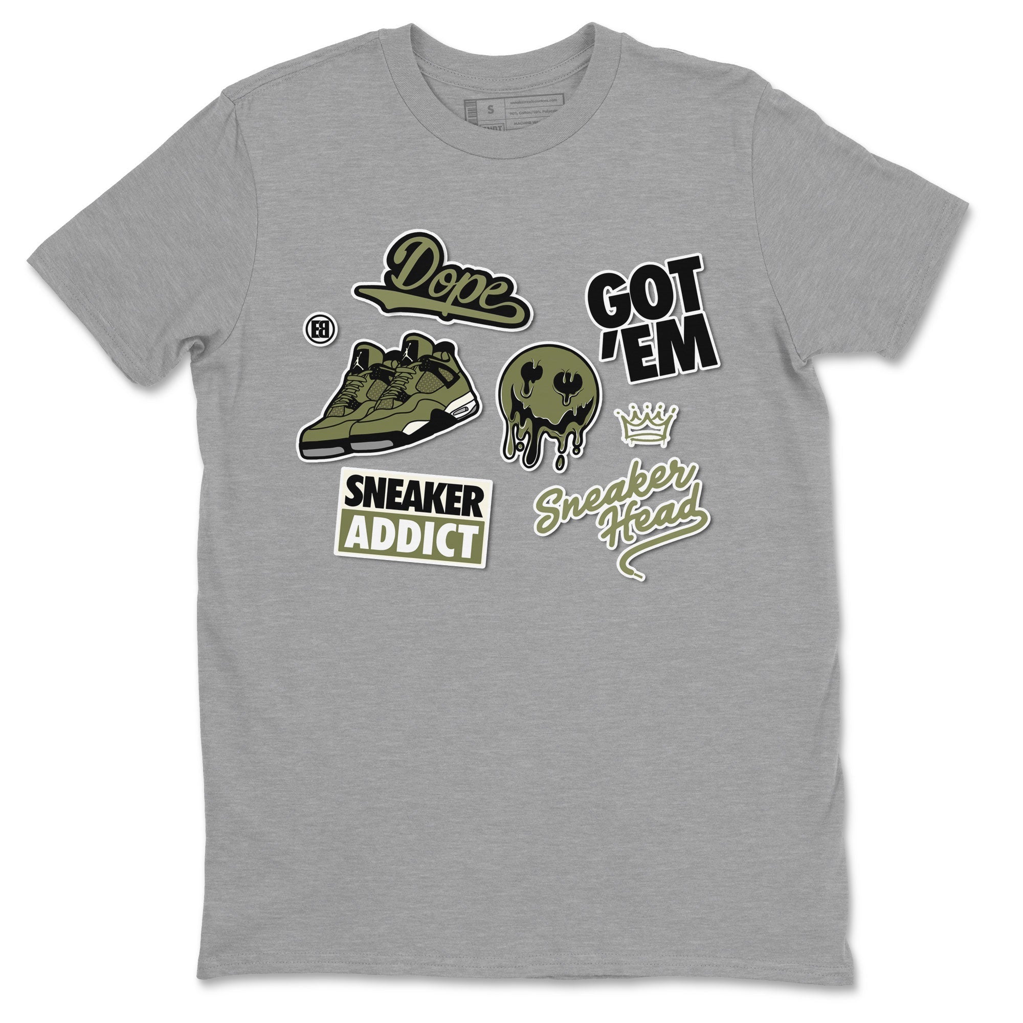 snkmatch Sticker snkmatch Tee - Air Jordan 4 Medium Olive
