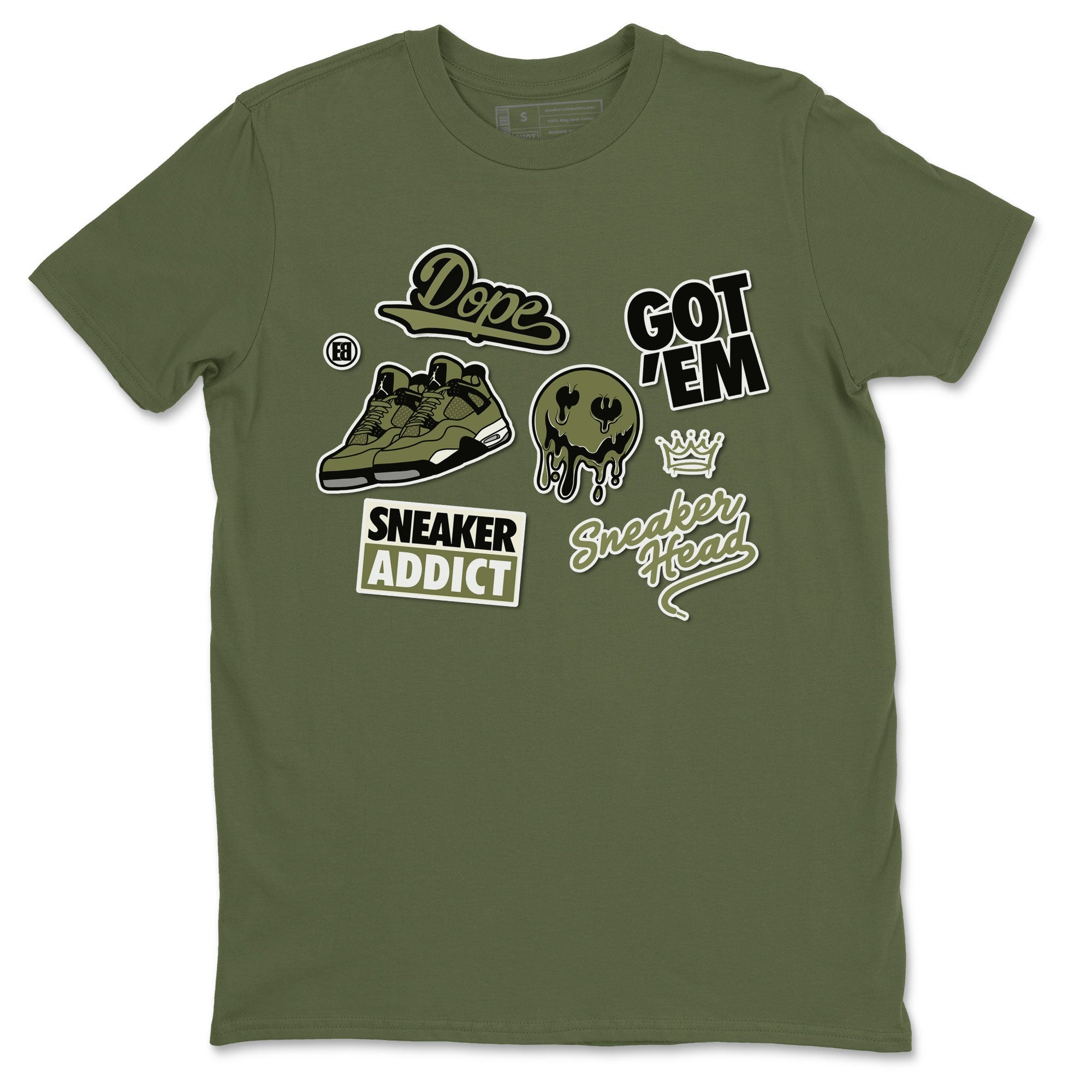 snkmatch Sticker snkmatch Tee - Air Jordan 4 Medium Olive