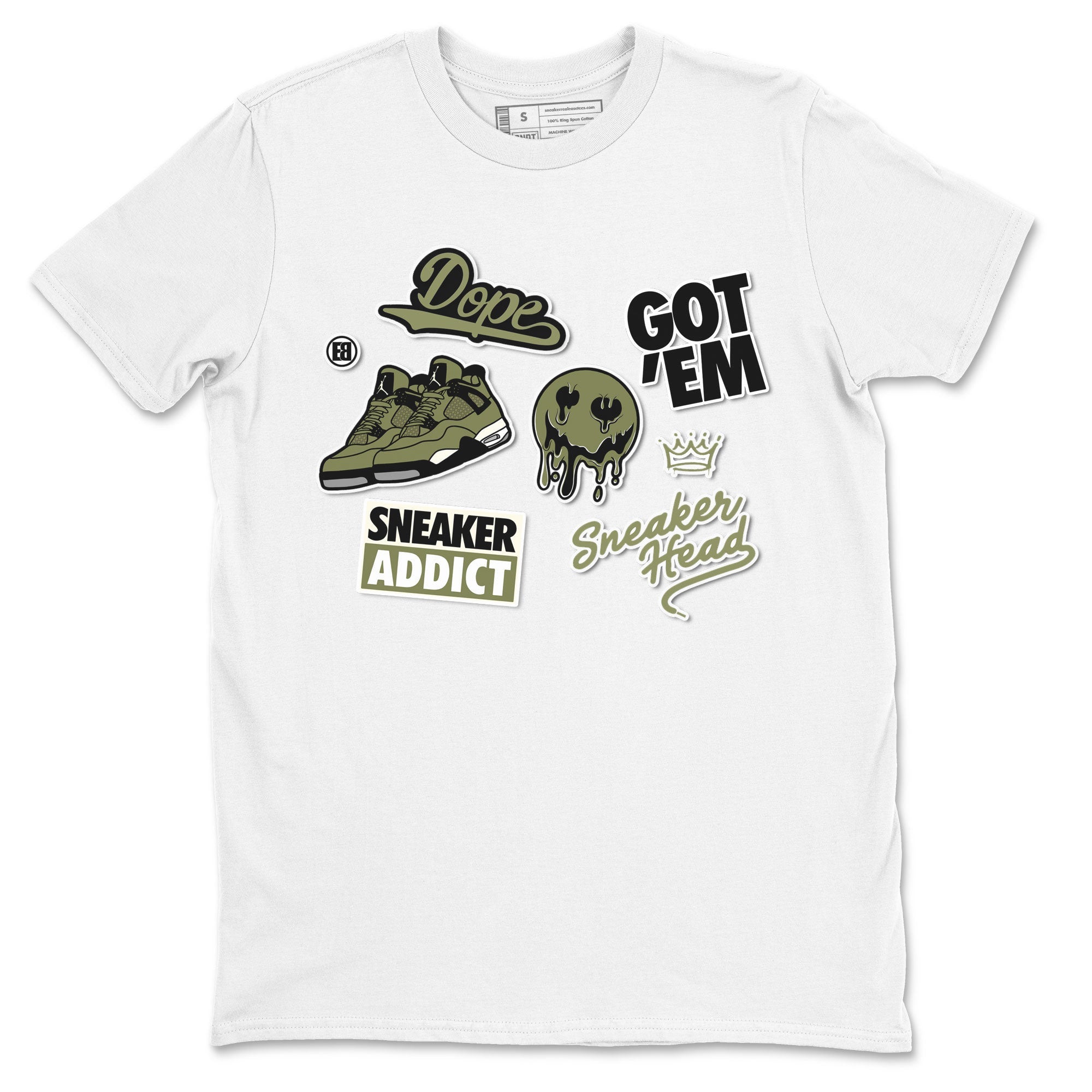 snkmatch Sticker snkmatch Tee - Air Jordan 4 Medium Olive