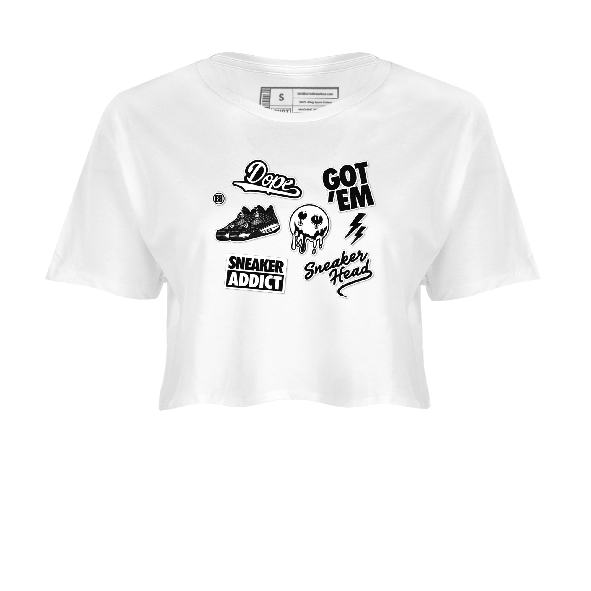 snkmatch Sticker snkmatch Women's Top - Air Jordan 4 White Thunder