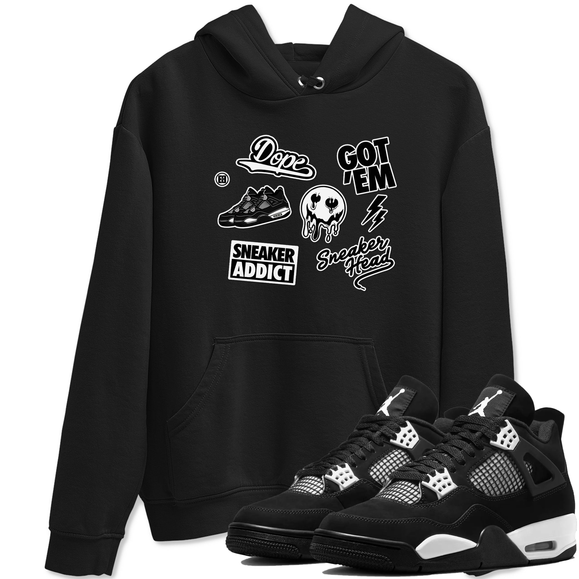 snkmatch Sticker snkmatch Tees - Air Jordan 4 White Thunder