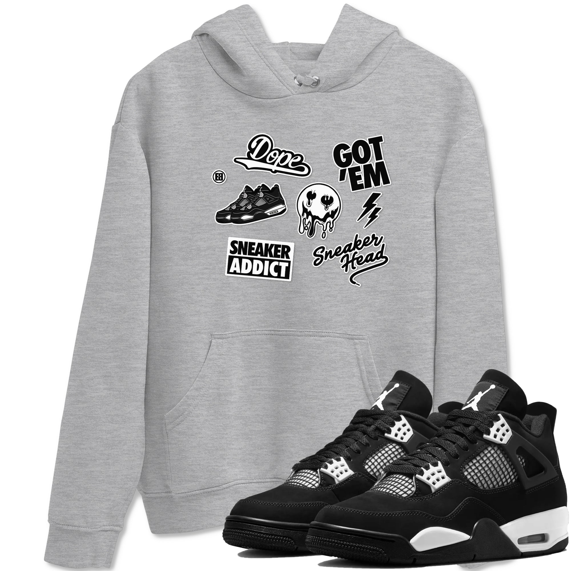 snkmatch Sticker snkmatch Tees - Air Jordan 4 White Thunder