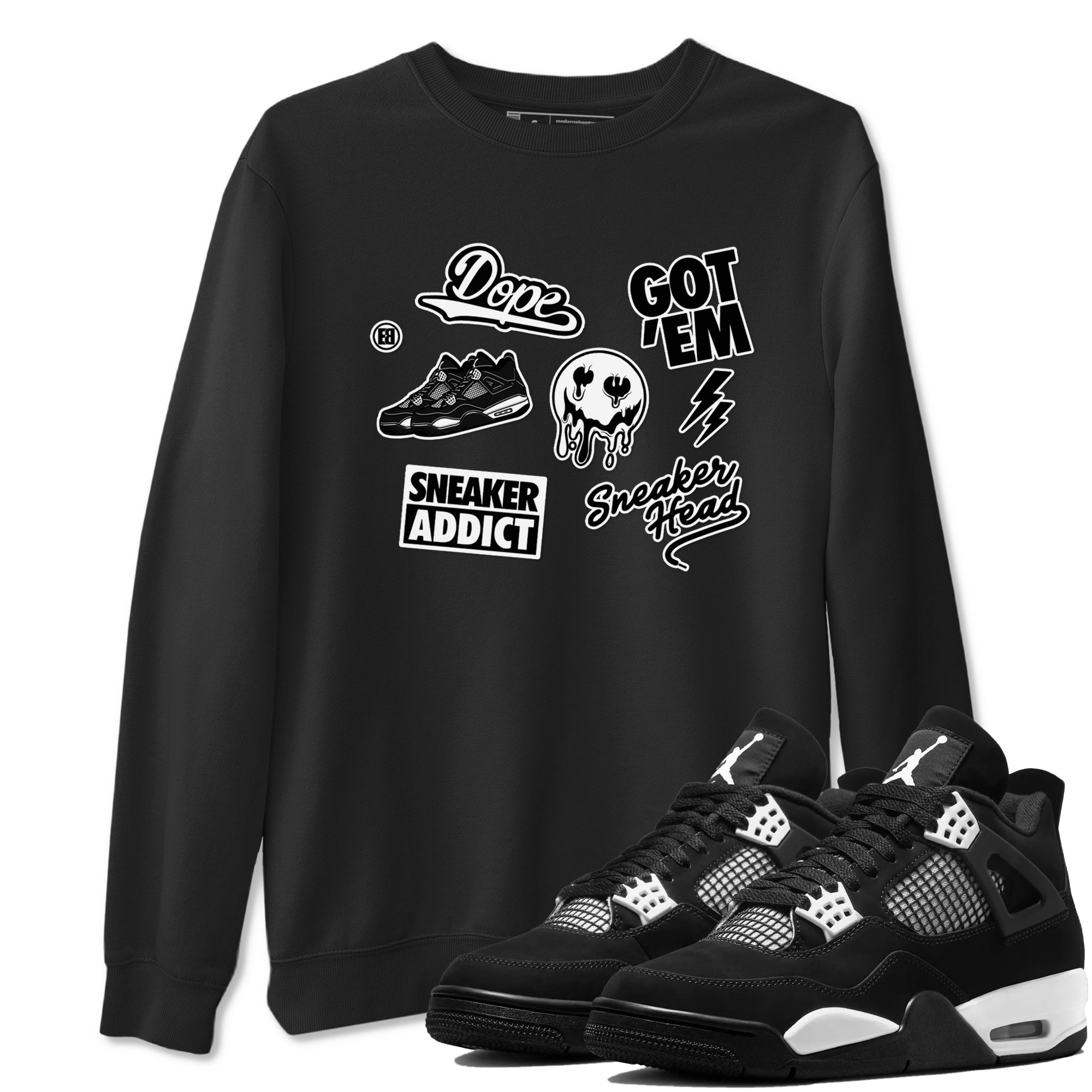 snkmatch Sticker snkmatch Tees - Air Jordan 4 White Thunder