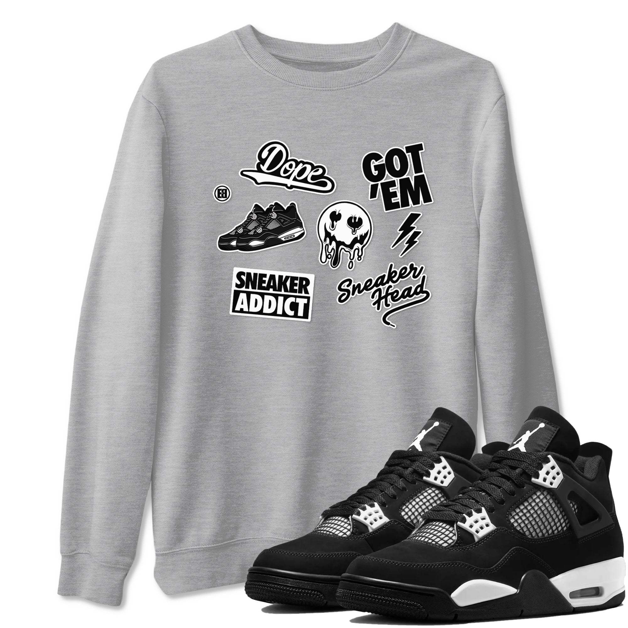 snkmatch Sticker snkmatch Tees - Air Jordan 4 White Thunder