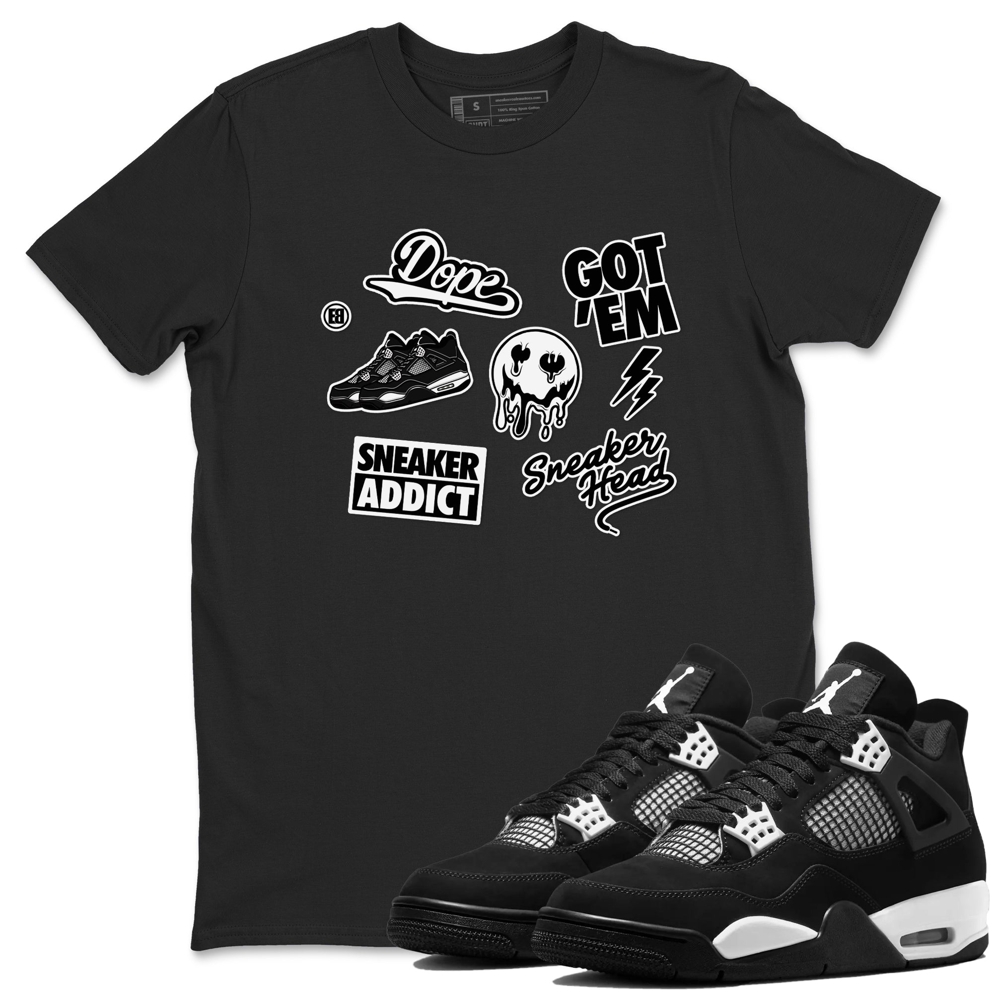 snkmatch Sticker snkmatch Tees - Air Jordan 4 White Thunder