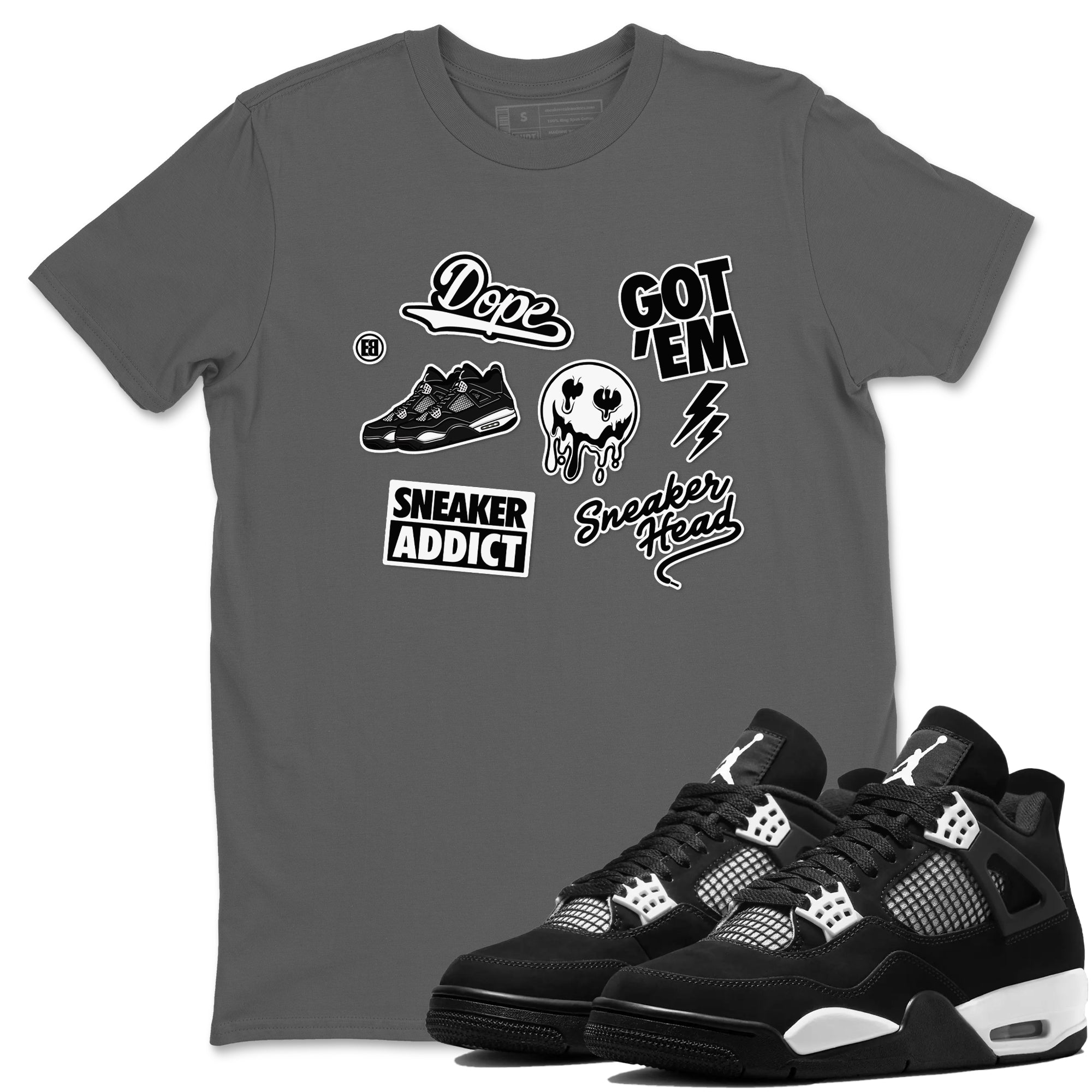snkmatch Sticker snkmatch Tees - Air Jordan 4 White Thunder