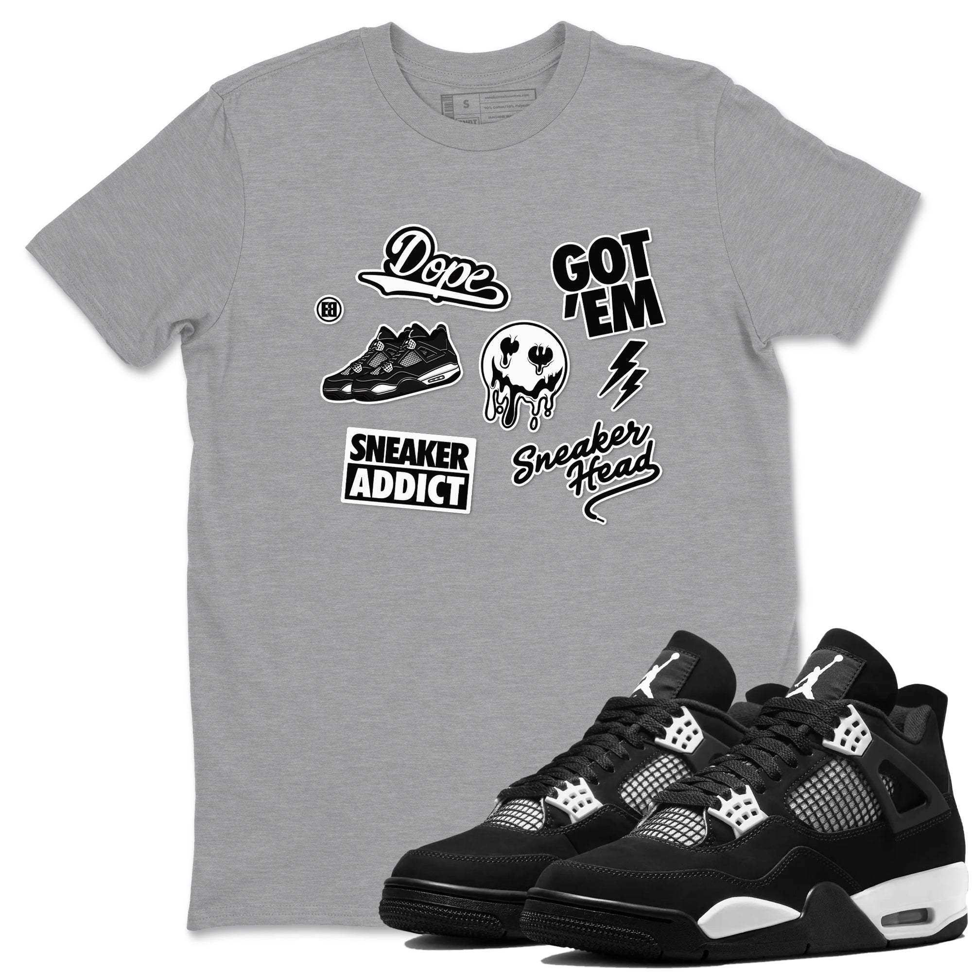 snkmatch Sticker snkmatch Tees - Air Jordan 4 White Thunder